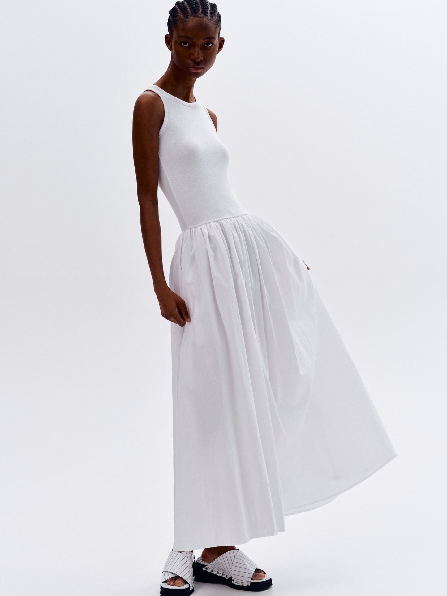 (Pre-order) Cotton Tank Dress, White