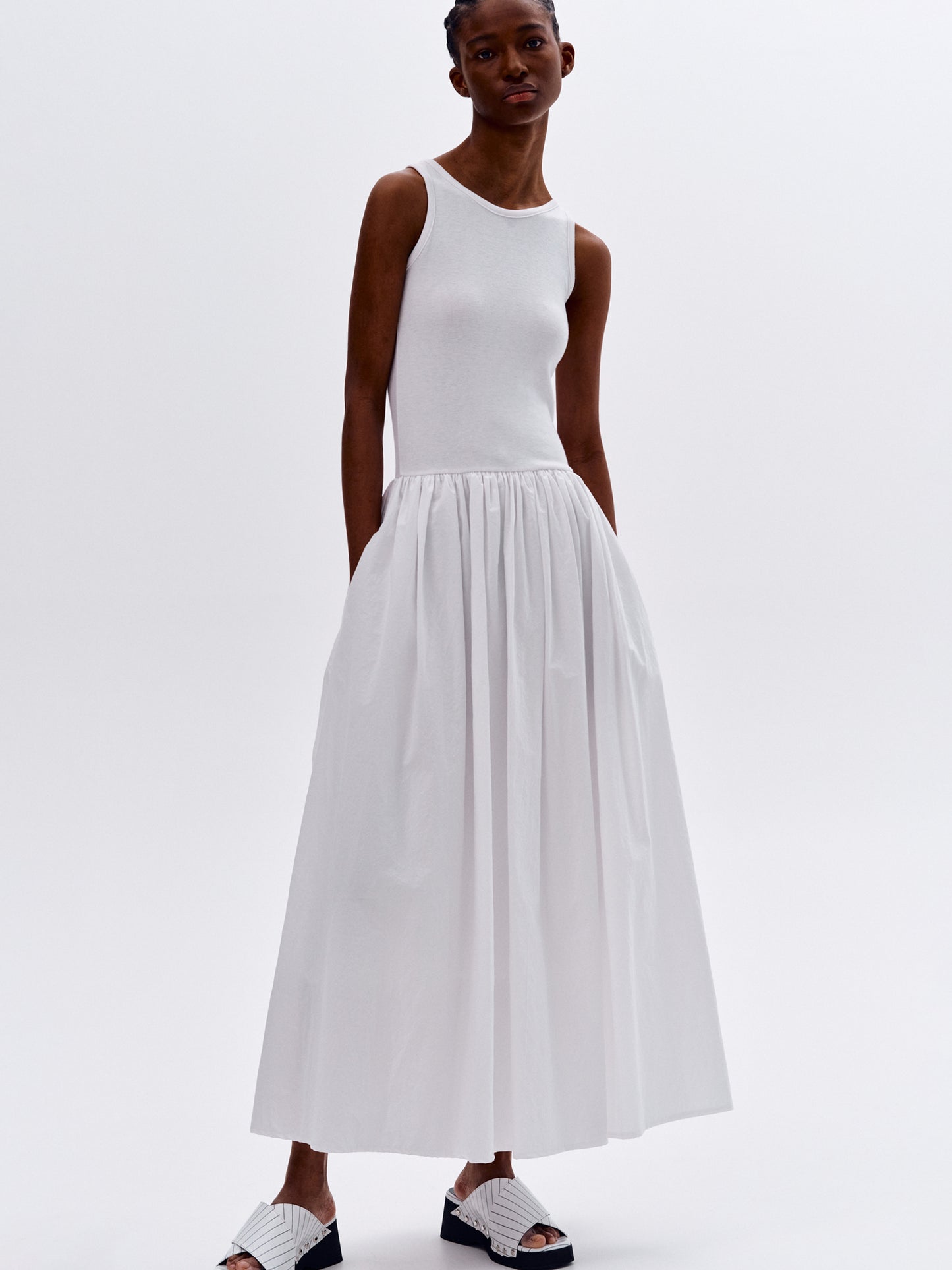 (Pre-order) Cotton Tank Dress, White