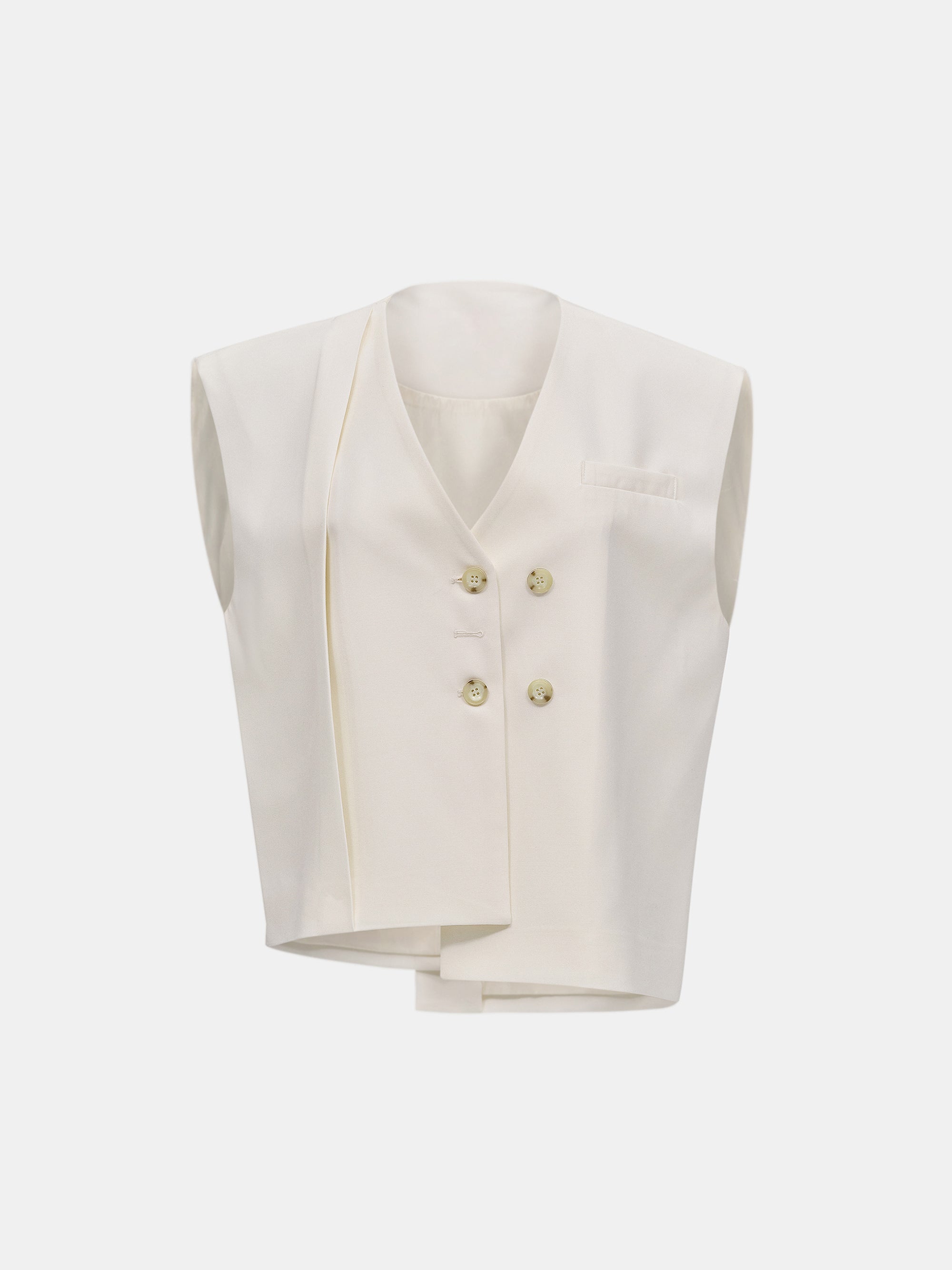 Ivory double hot sale breasted waistcoat