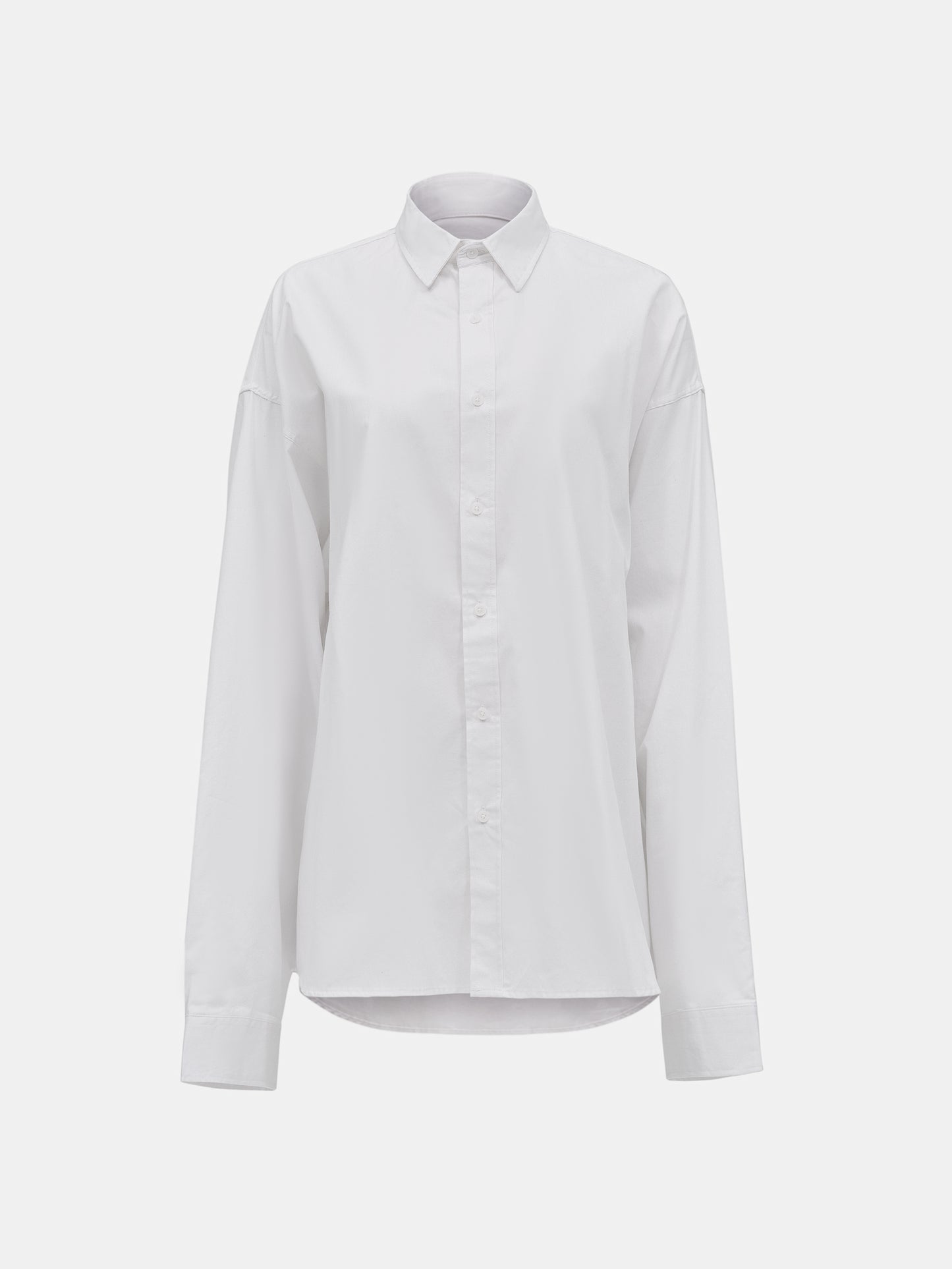 Over-Fit Cotton Shirt, White