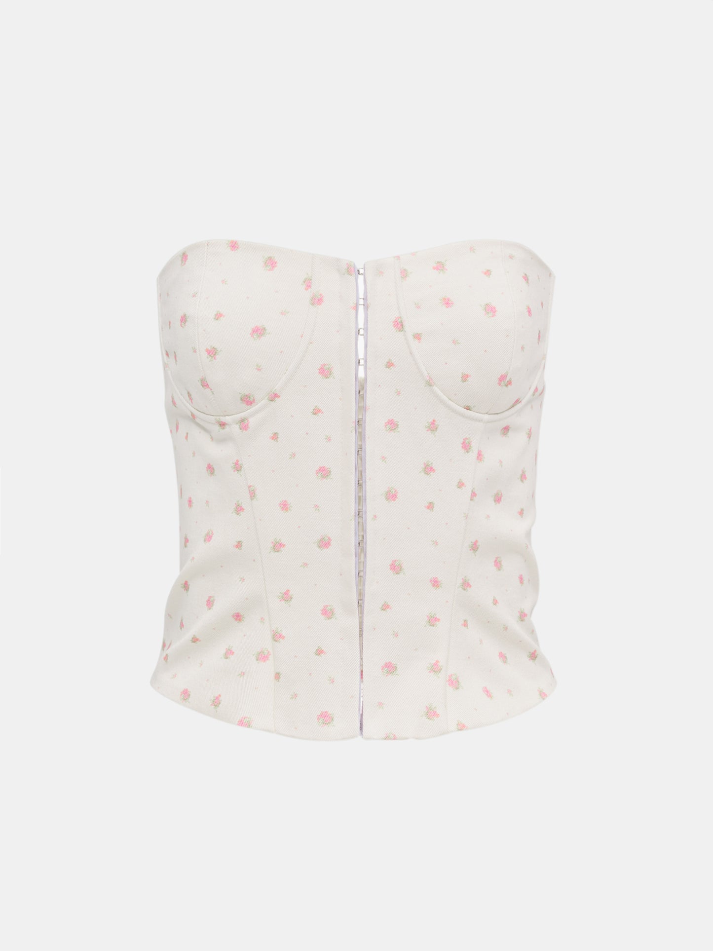 Floral Bustier Corset, White – SourceUnknown