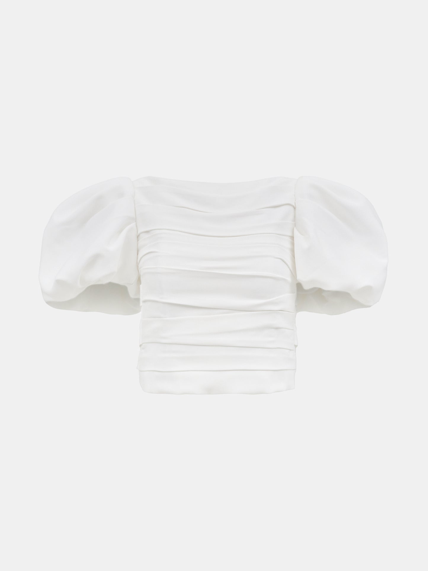 Puff-Sleeve Blouse, White