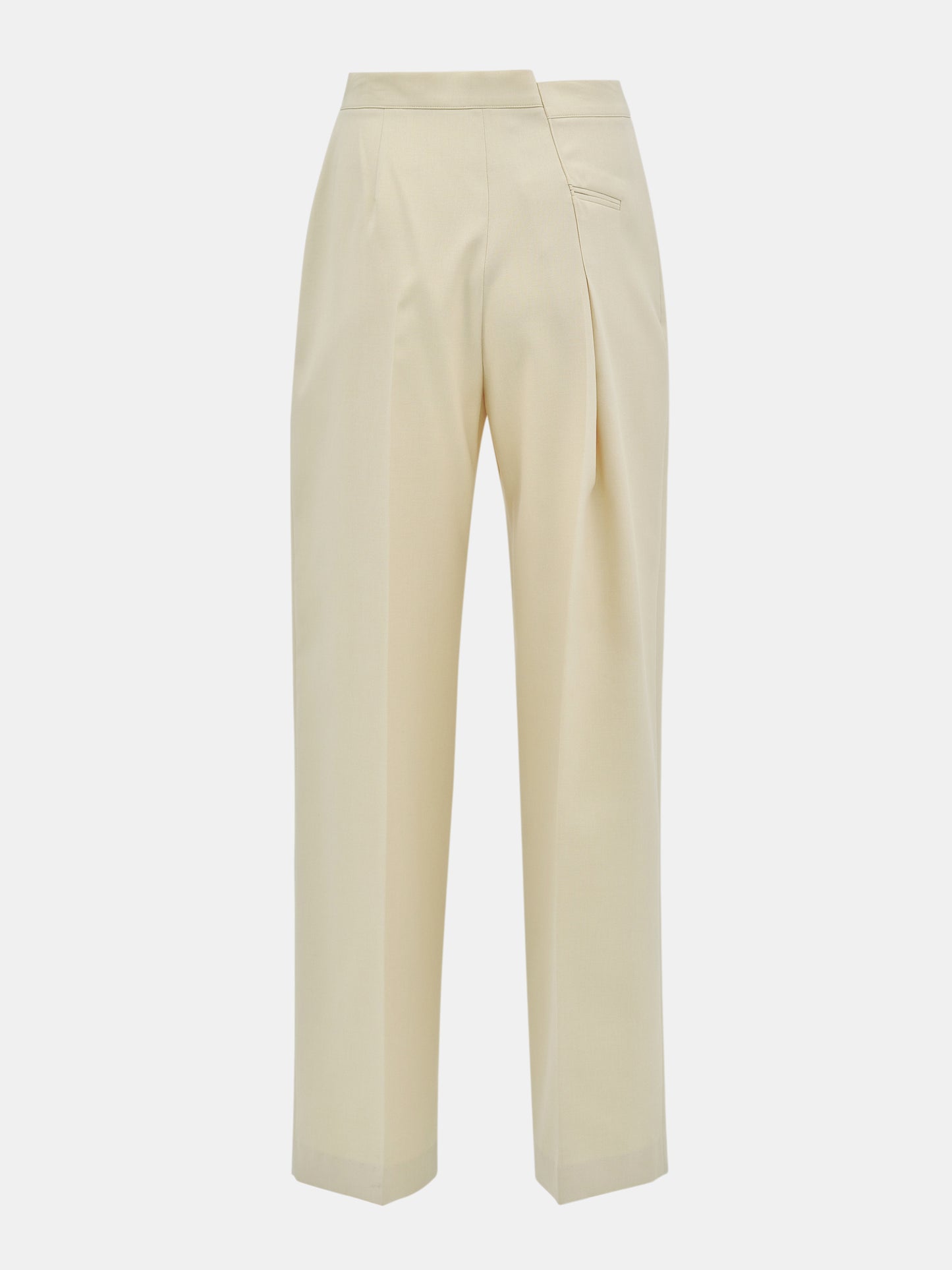 Off-Centre Suit Trousers, Light Yellow