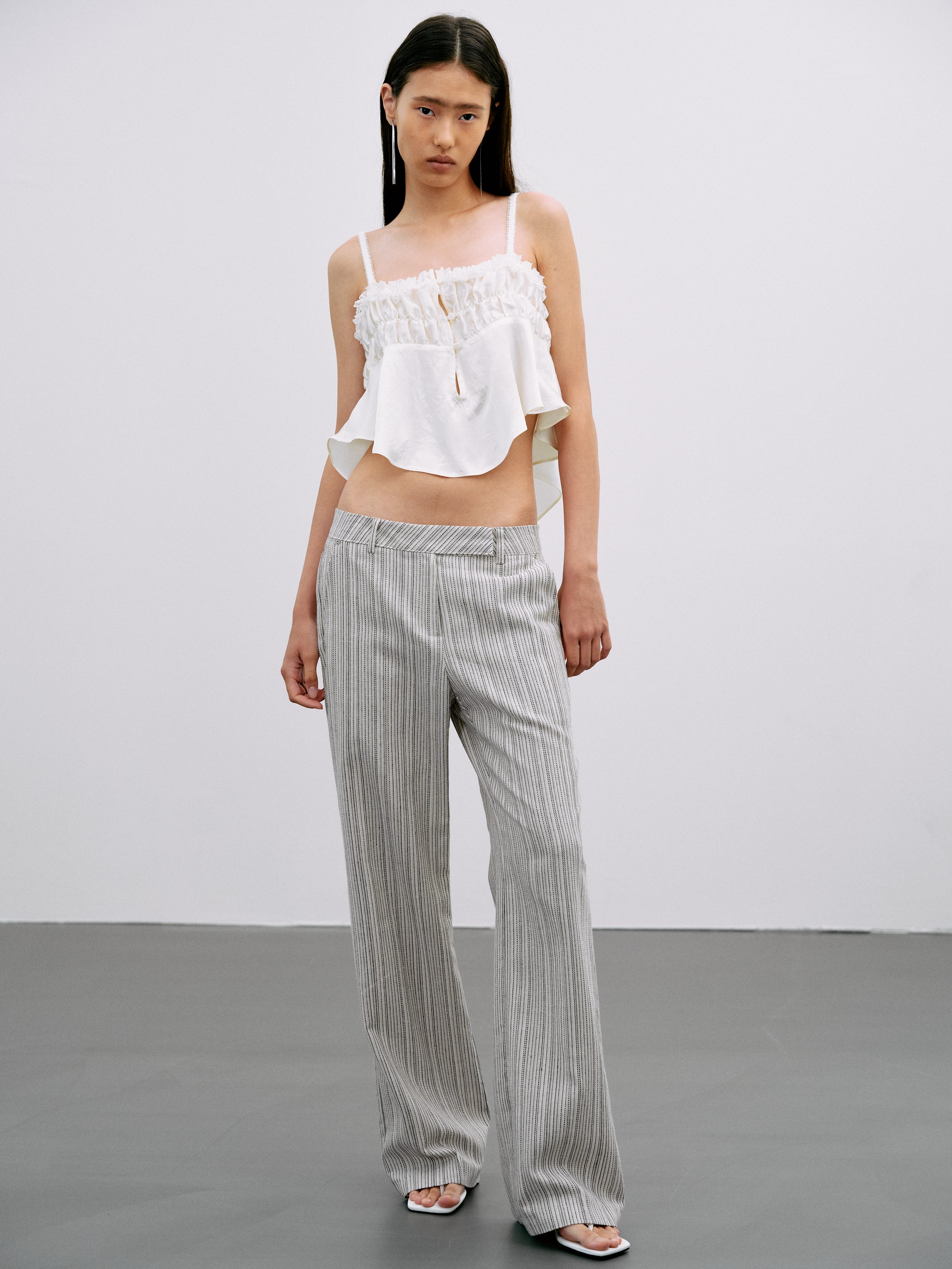 KNIT FLARE PANTS KANGAROO STRIPE – Silk Laundry /