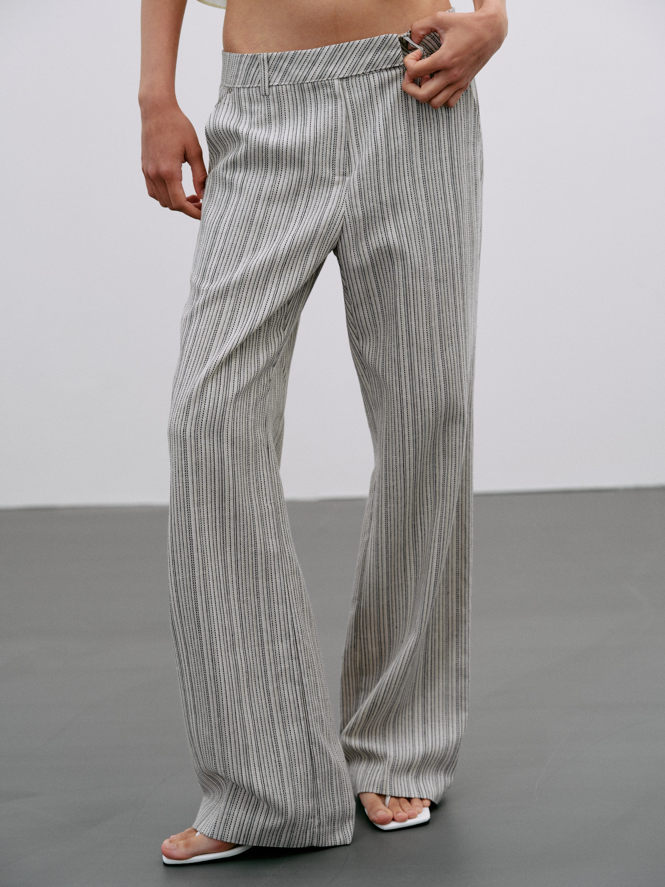 Striped Flare Pants, Multi