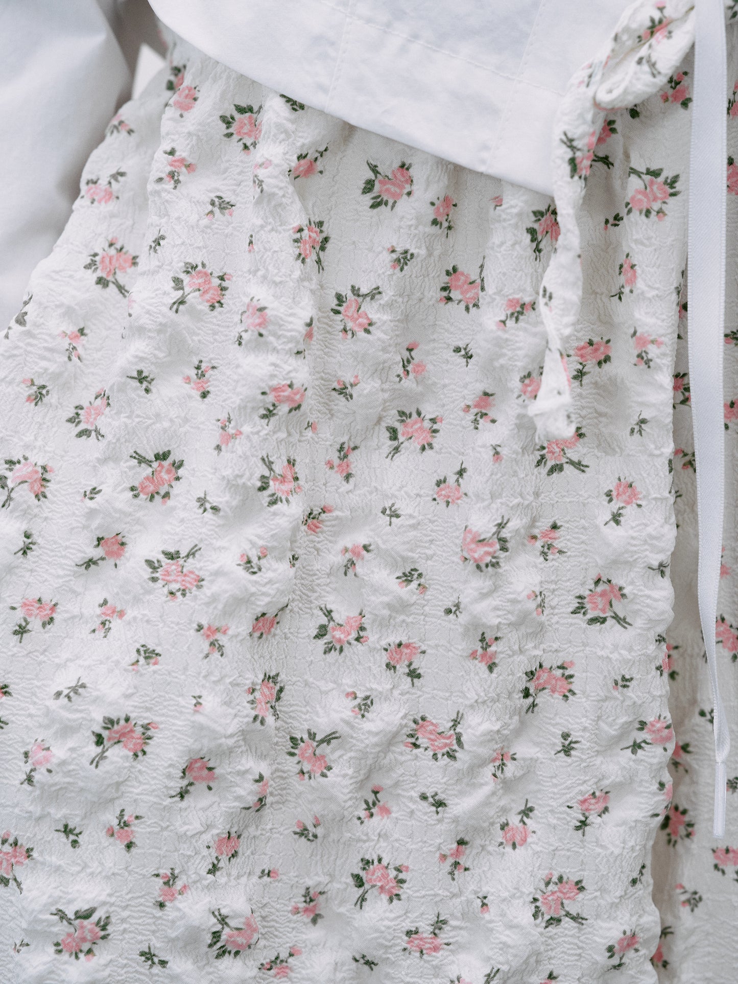 Seersucker Floral Pants, Pink – SourceUnknown