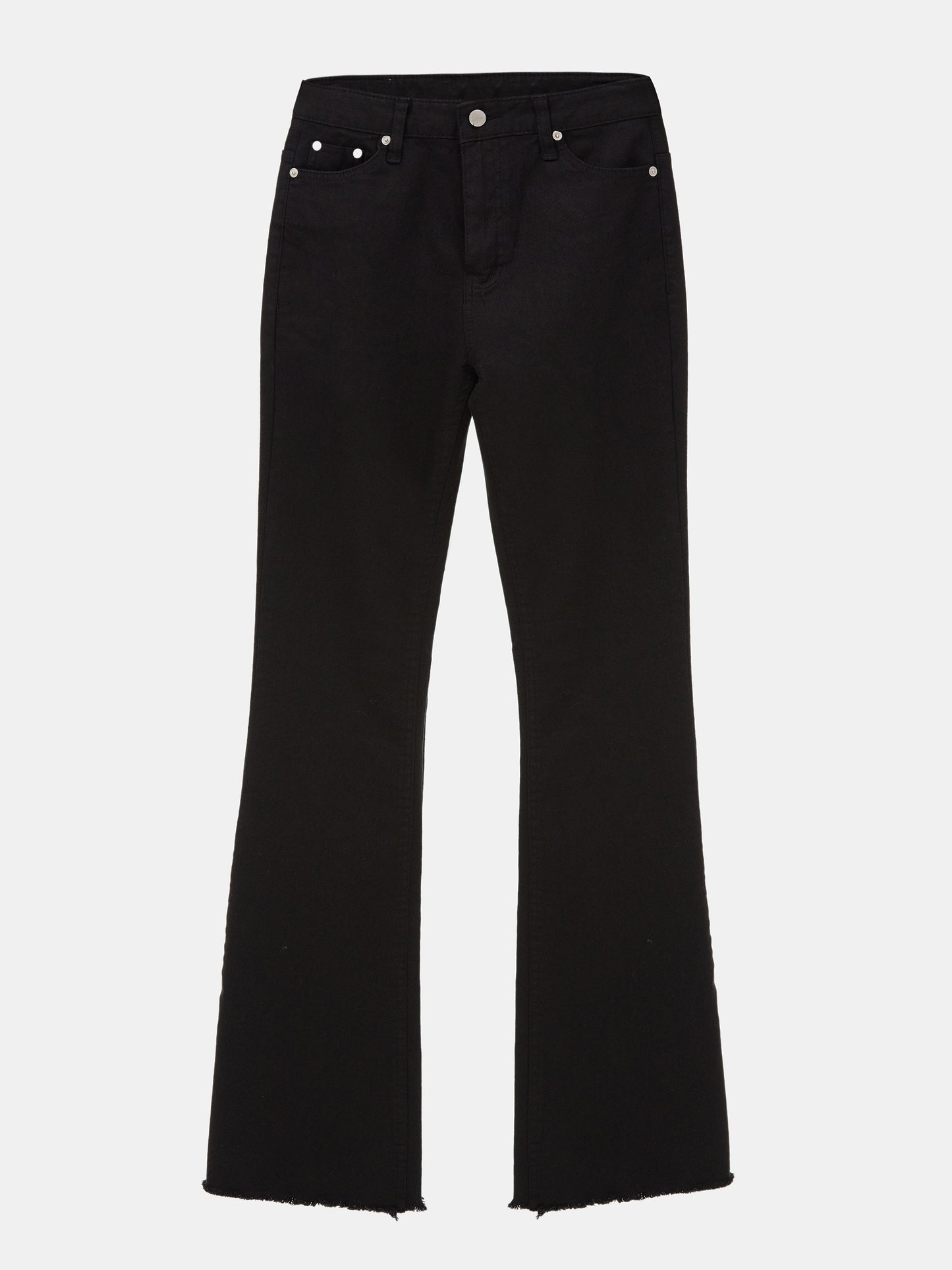 Exaggerated Wide-Leg Jeans, Black