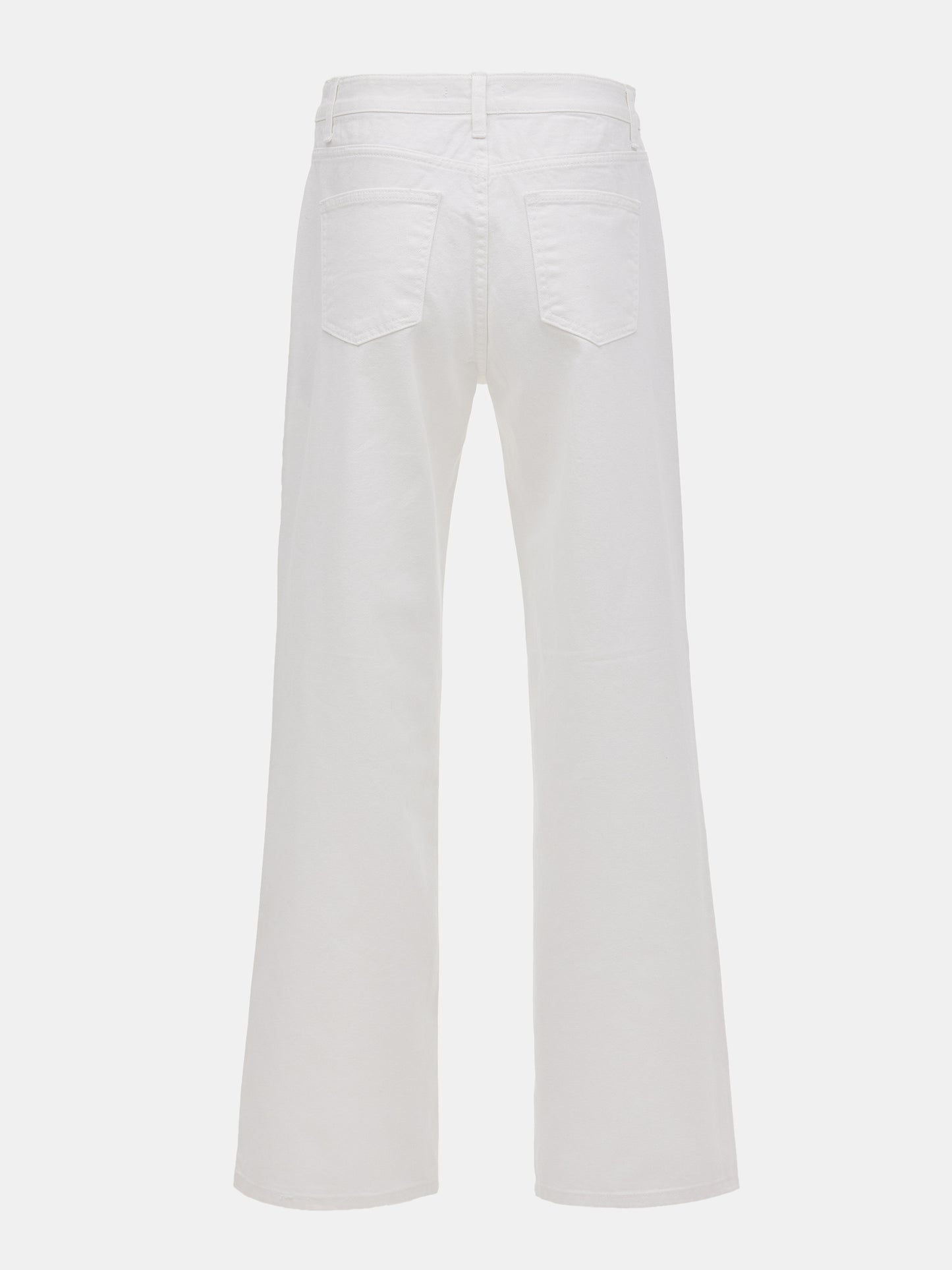 Lettering Bootcut Jeans, White