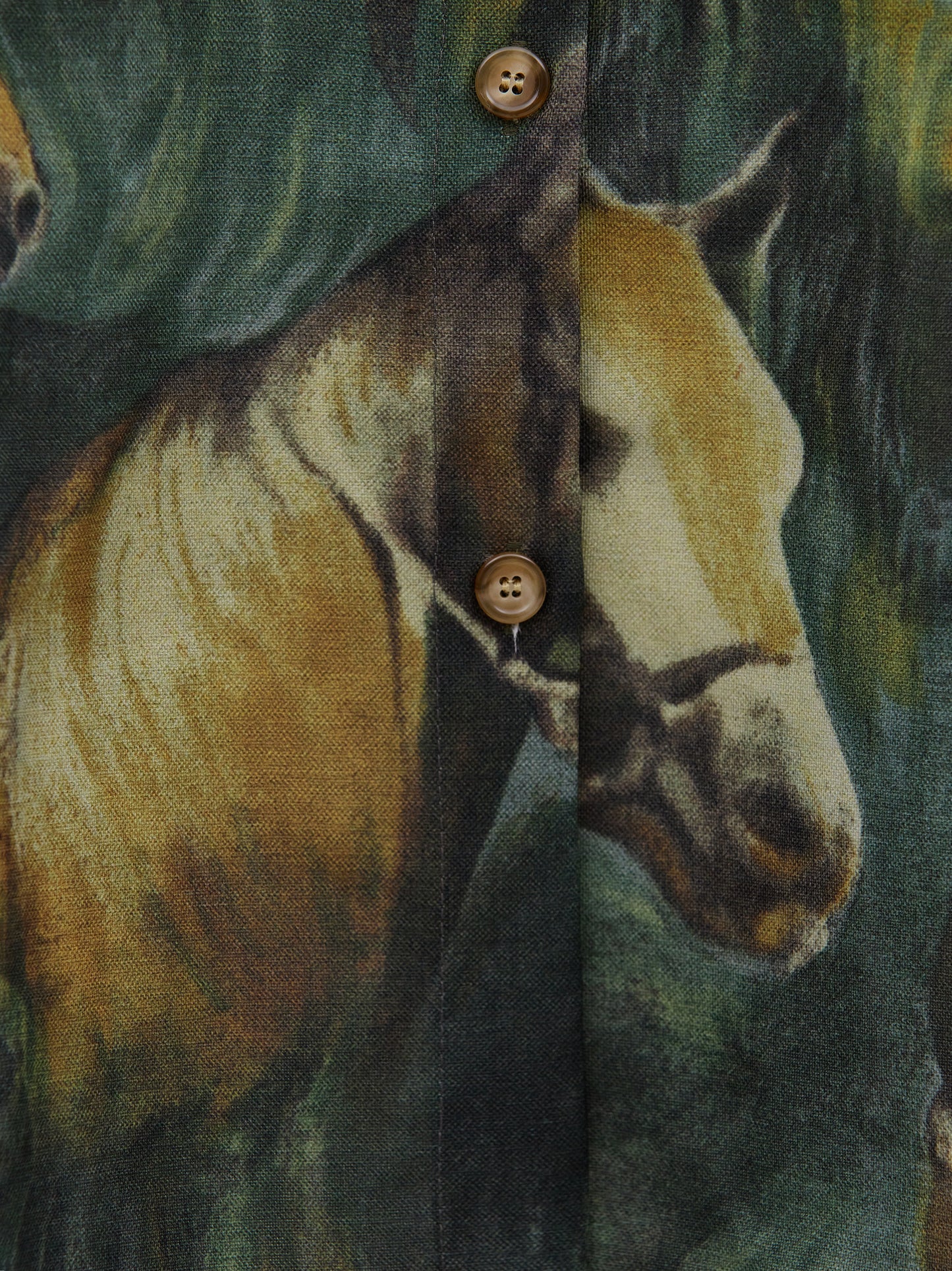 Horse Print Shirt, Multi Green
