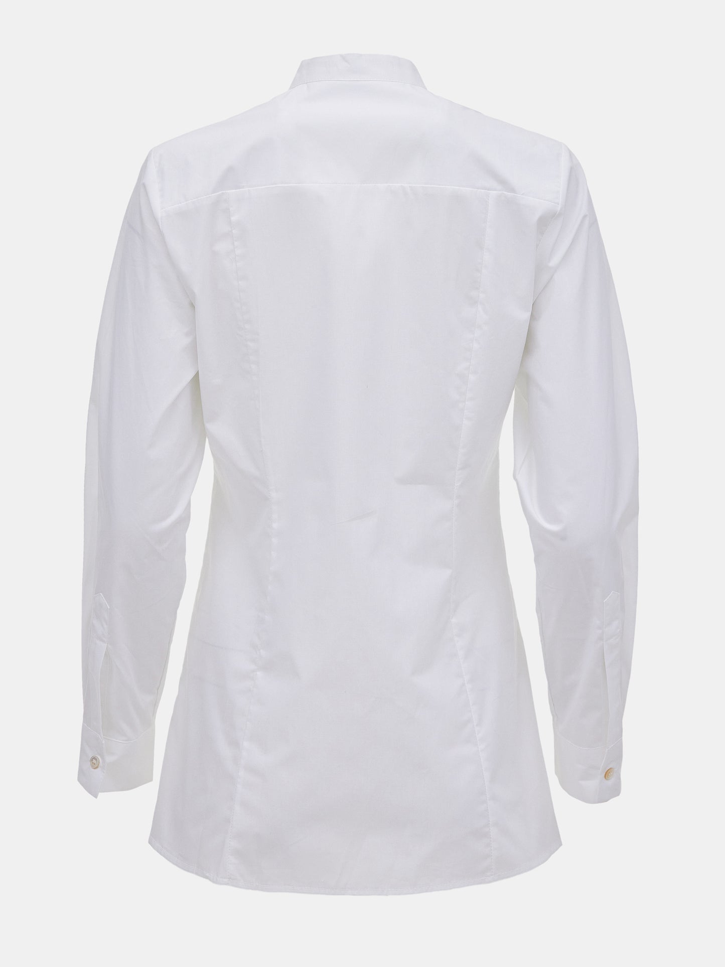 Choker Poplin Shirt, White