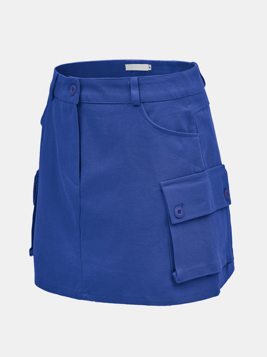 Cargo Miniskirt, Sapphire Blue