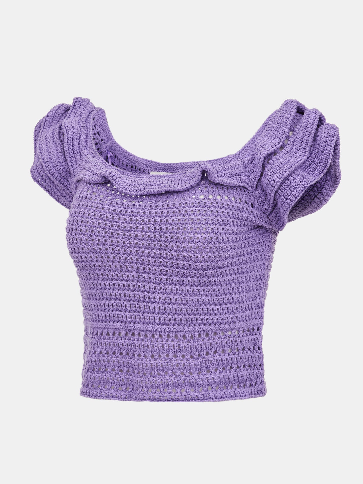Ruffle Crochet Top, Phacelia