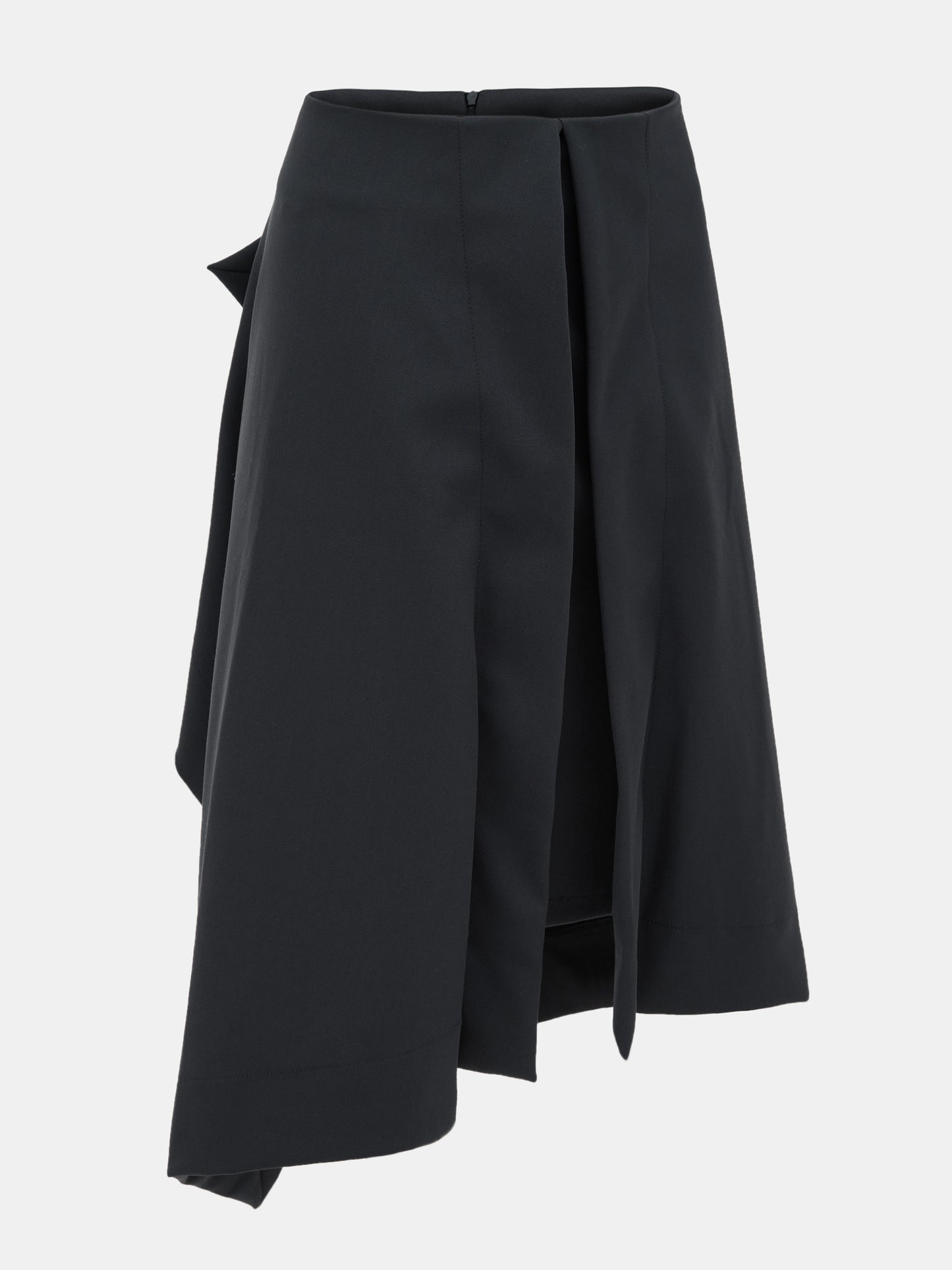 Double Layered Midi Skirt, Navy