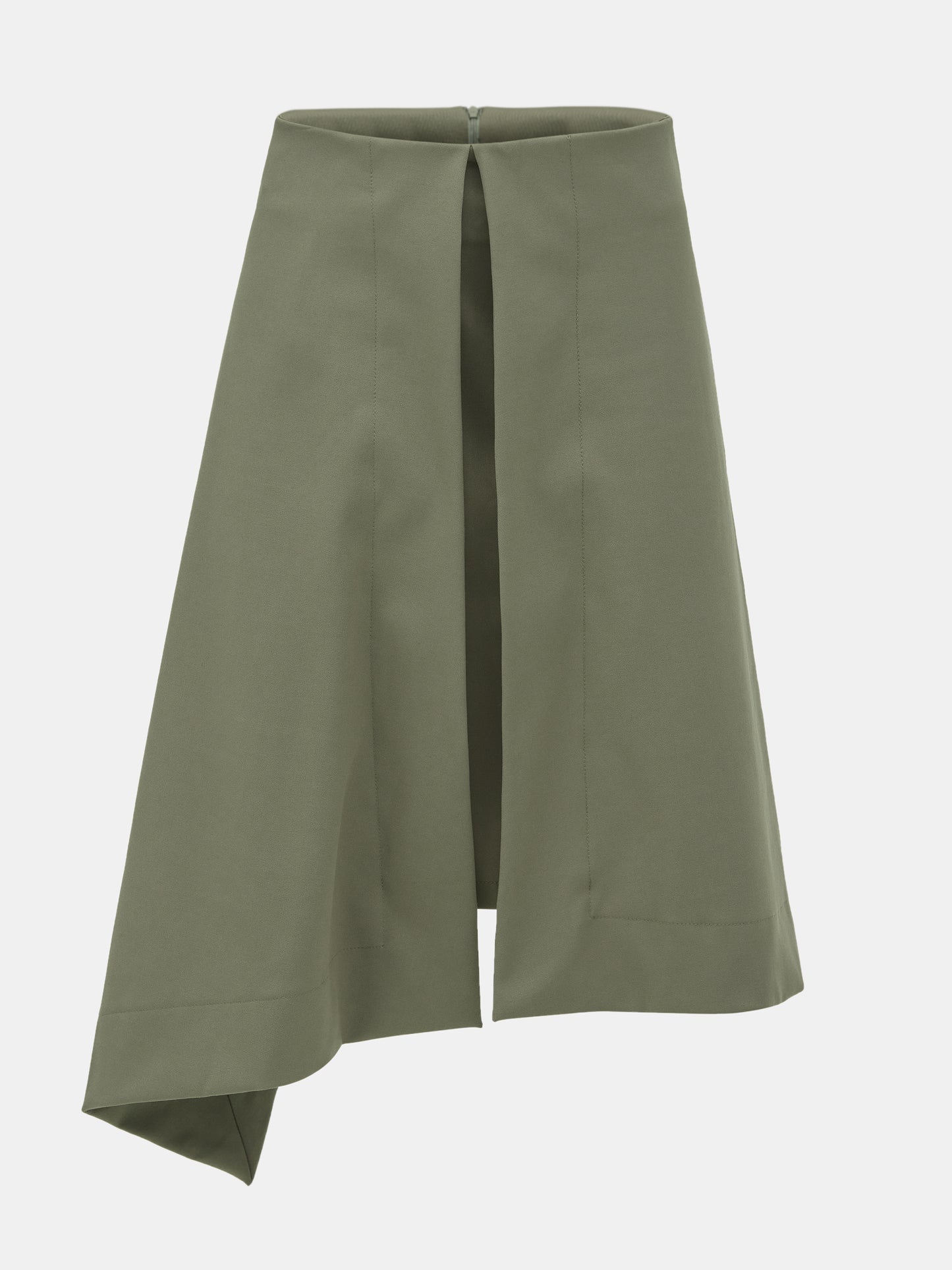 Double Layered Midi Skirt, Khaki