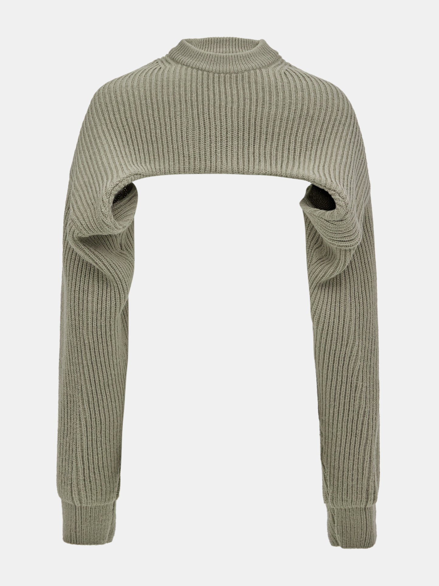 Collar Knit Sleeves, Laurel Green