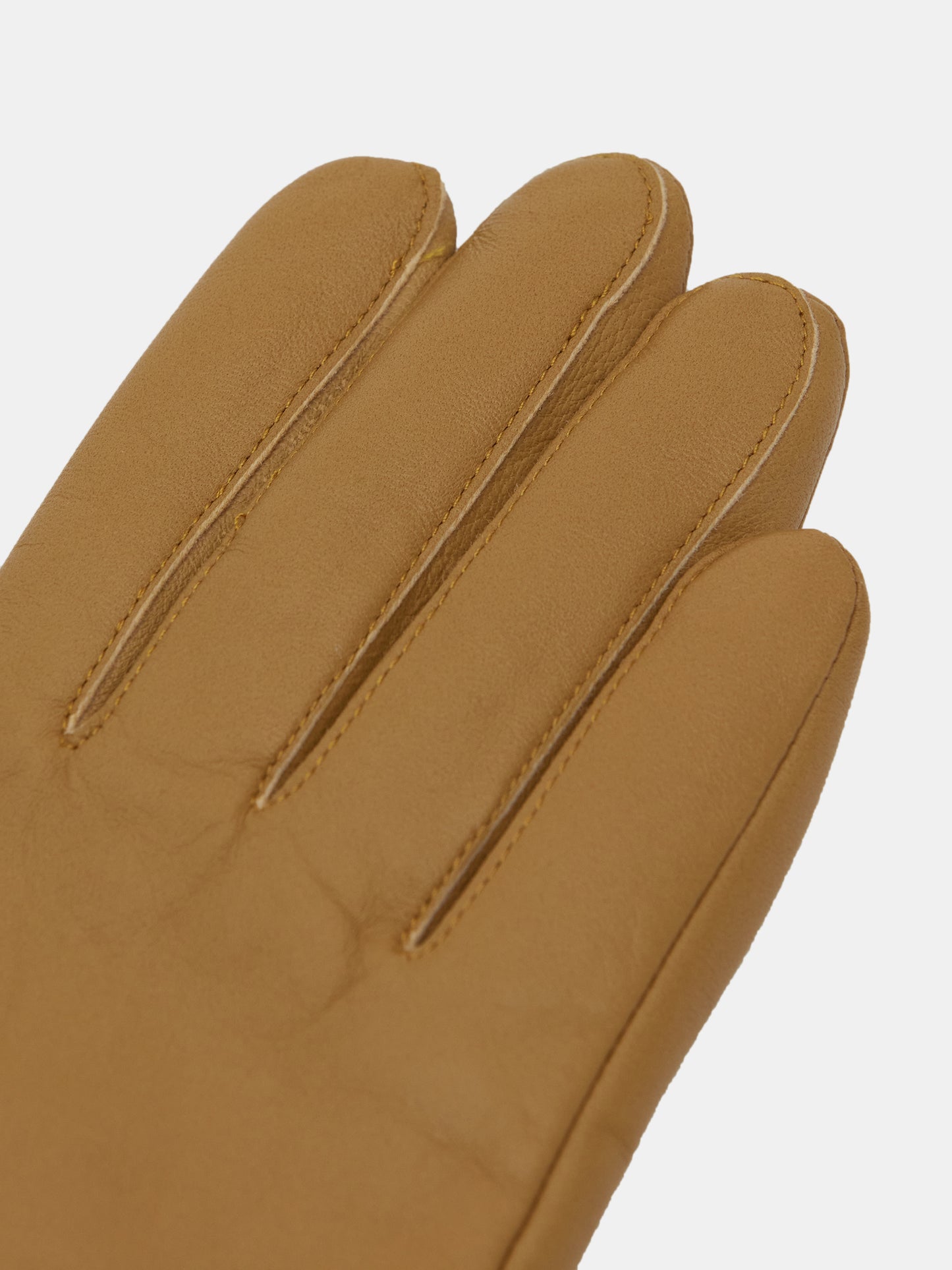 Lambskin Leather Gloves, Ochre