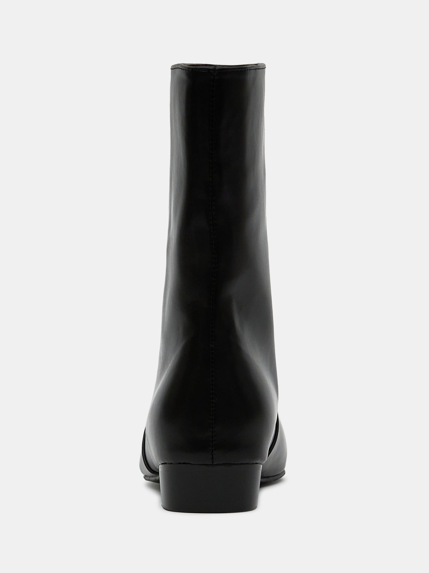 Pointed Mid Calf Boots, Black