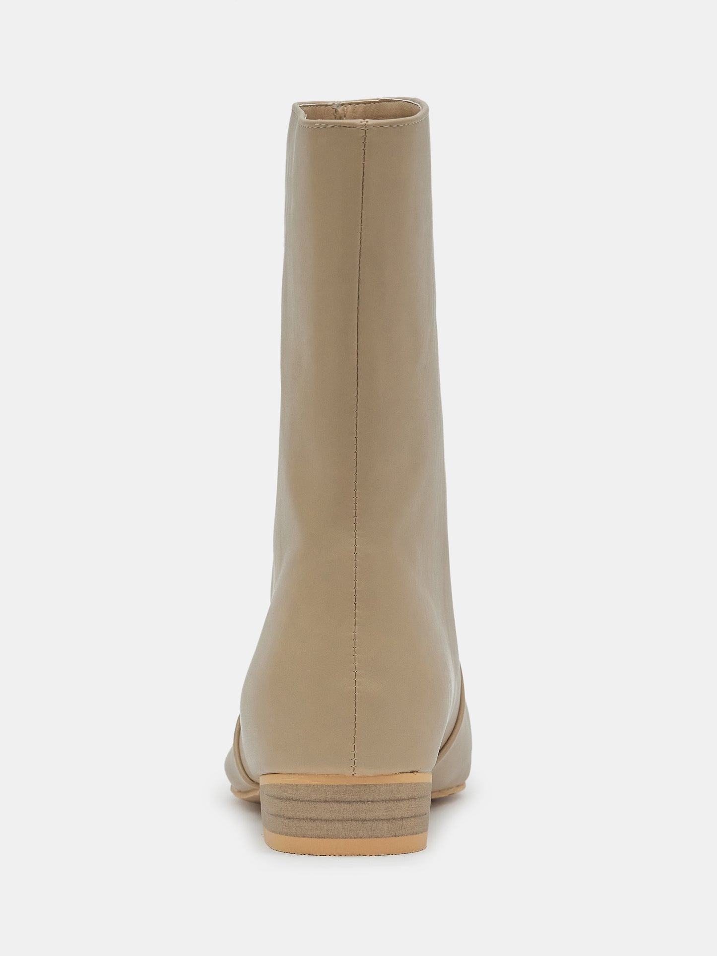 Pointed Mid Calf Boots, Sand