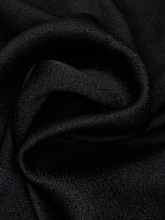 Solid Silk Scarf, Black