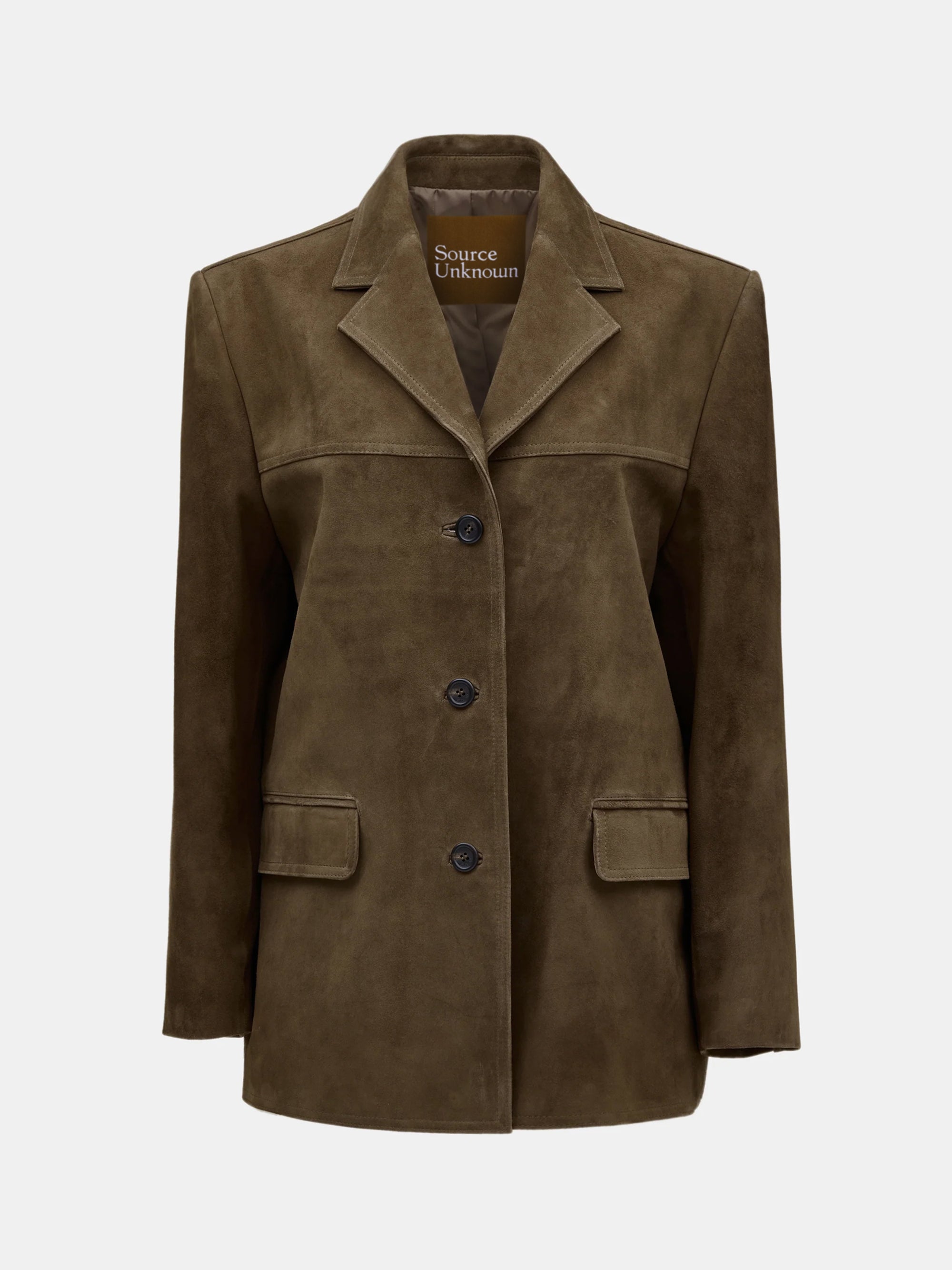 Hailey Lambskin Blazer, Pecan