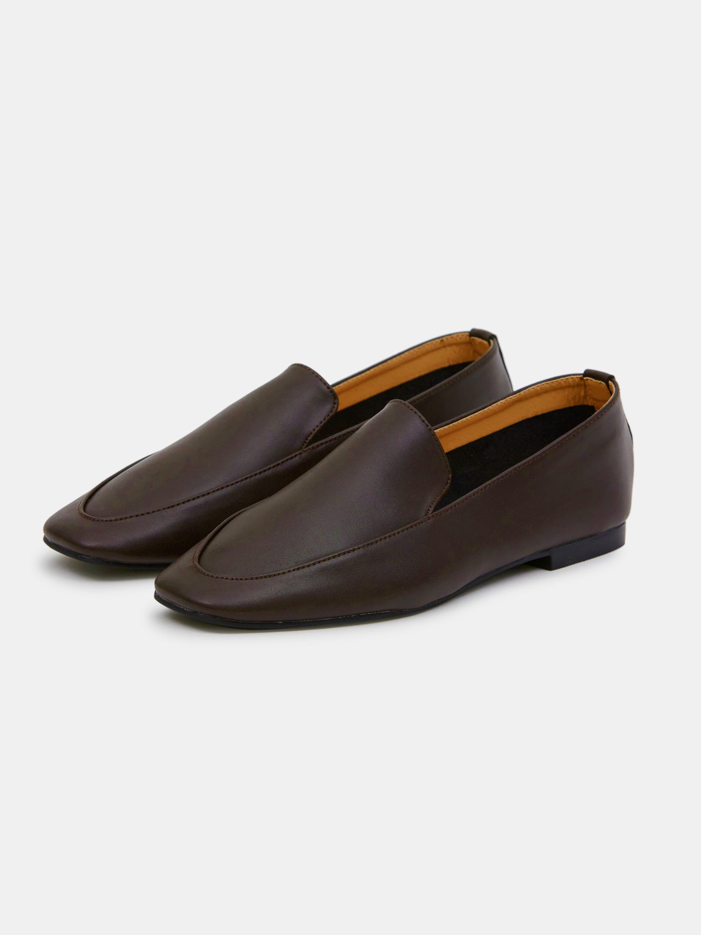 Satorial Leather Loafers, Brown