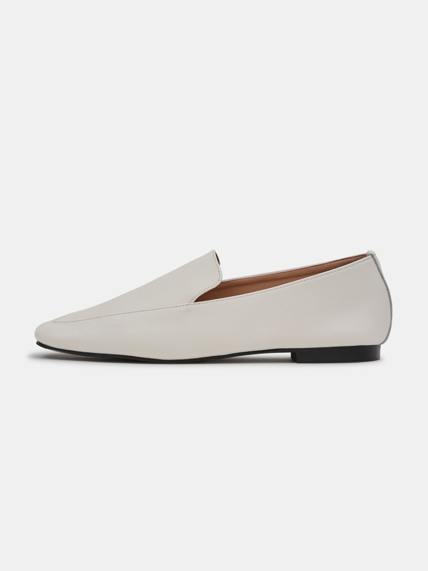 Satorial Leather Loafers, White