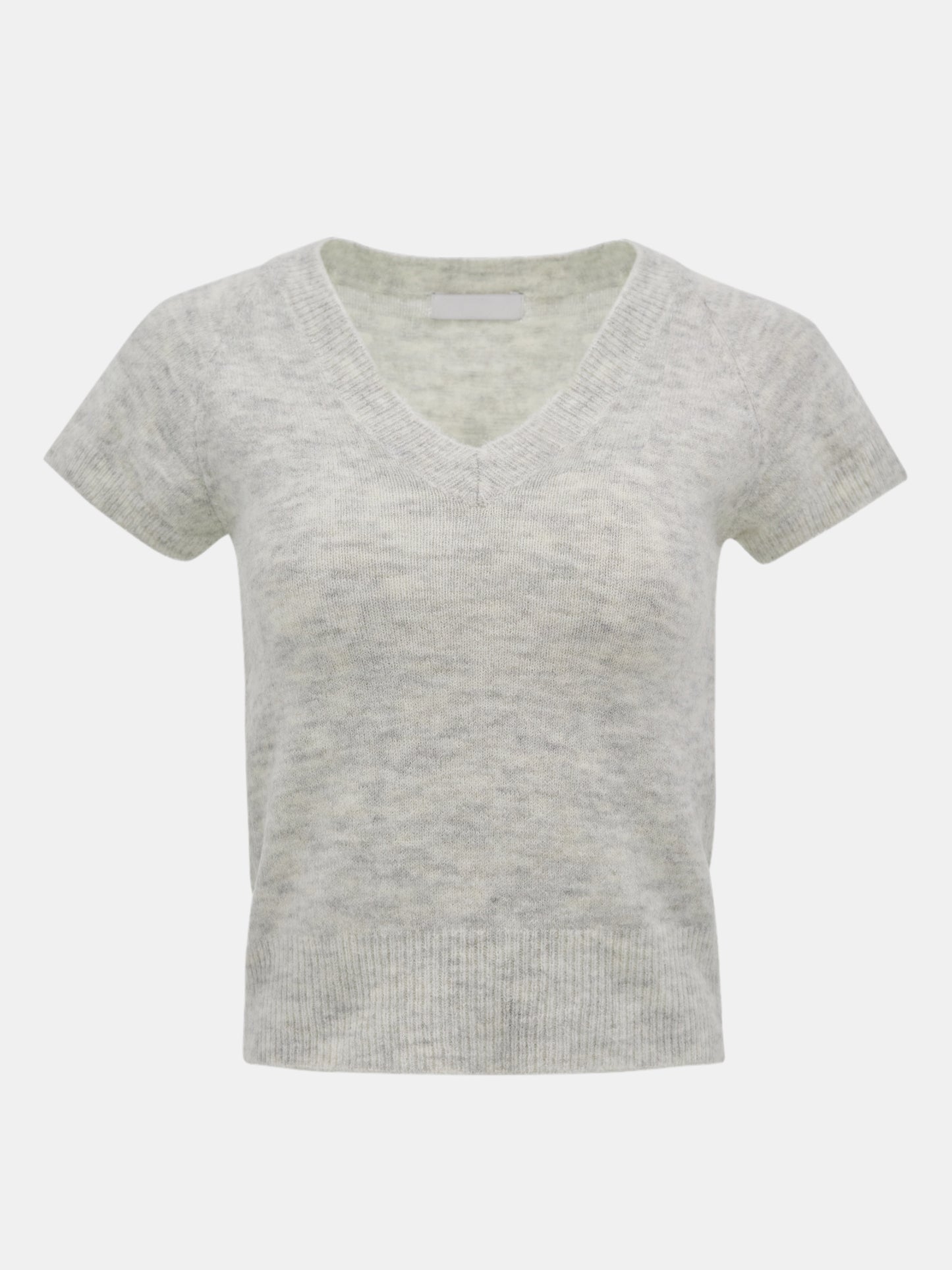 Petite Mohair Knit, Pearl Grey Melange