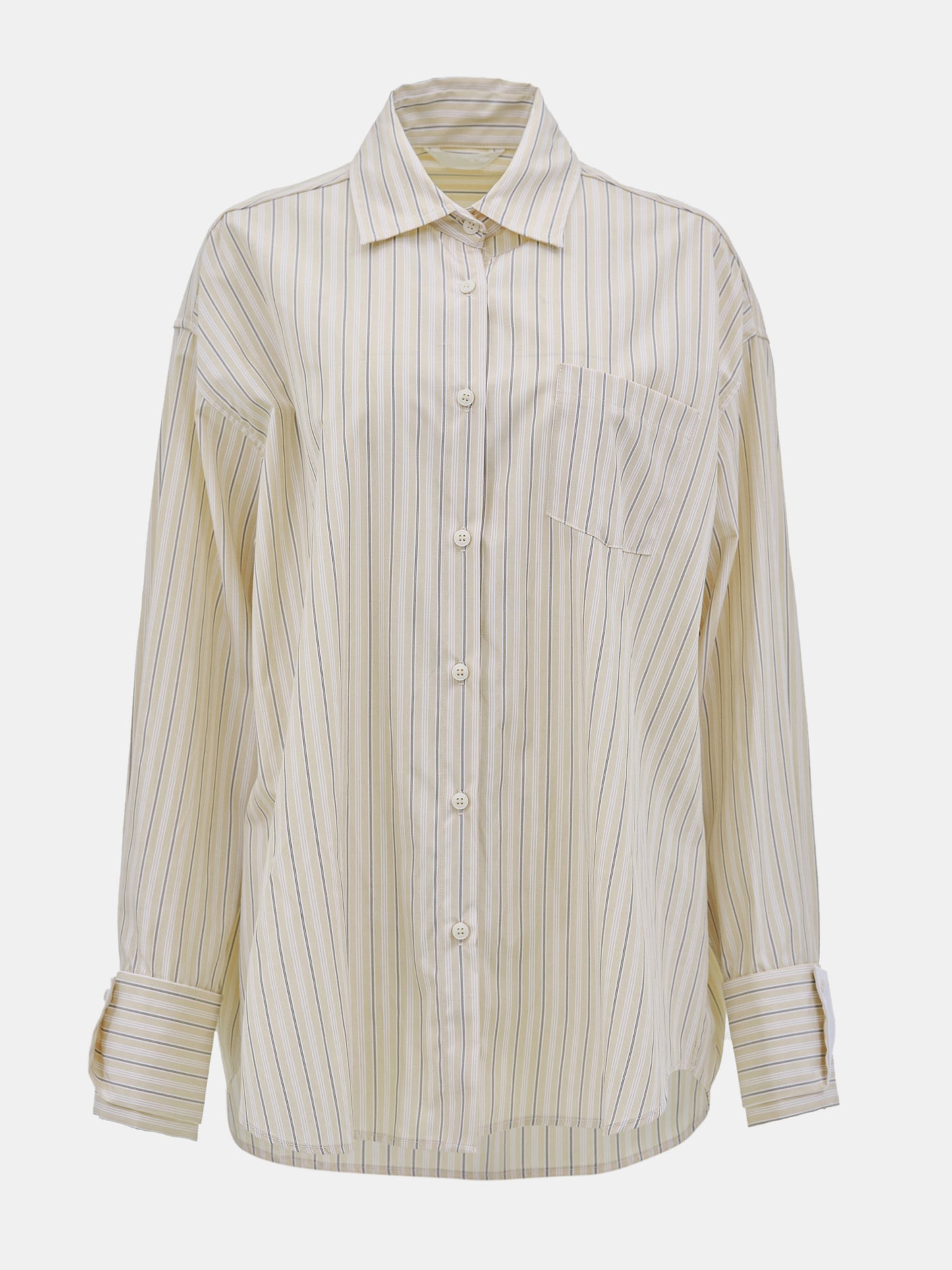 Matz Double Cuff Shirt, Beige Stripe – SourceUnknown