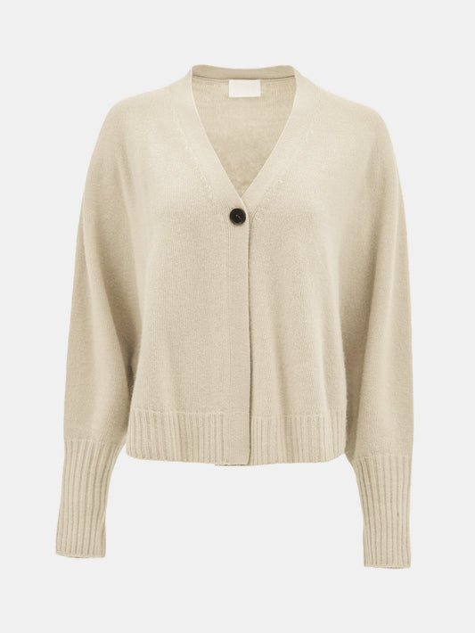 Merino Wool Cardigan, Ivory