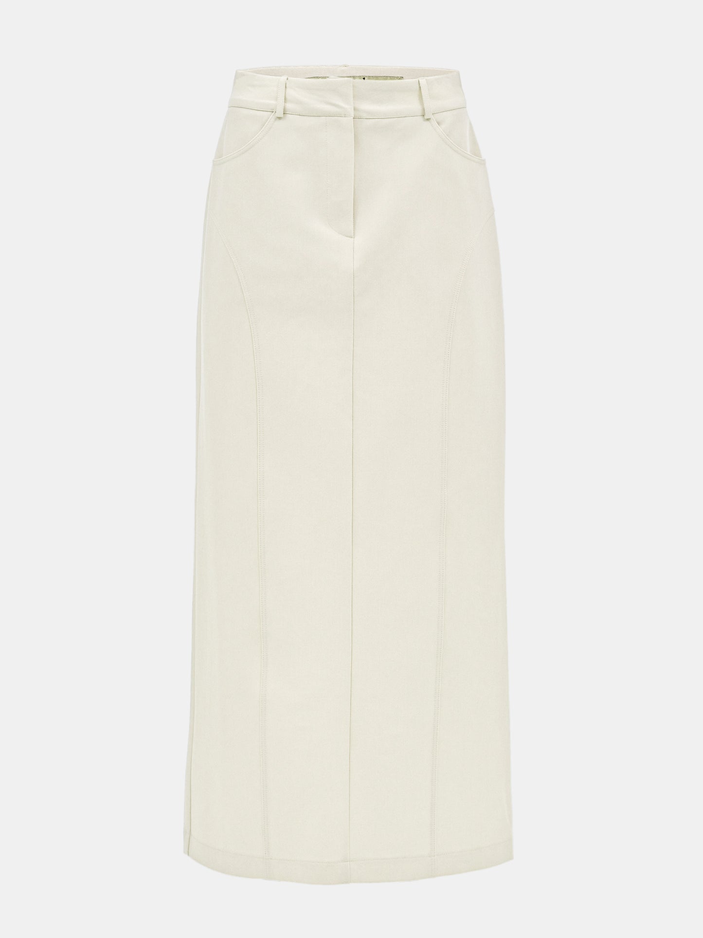 Long Pencil Skirt, Ivory