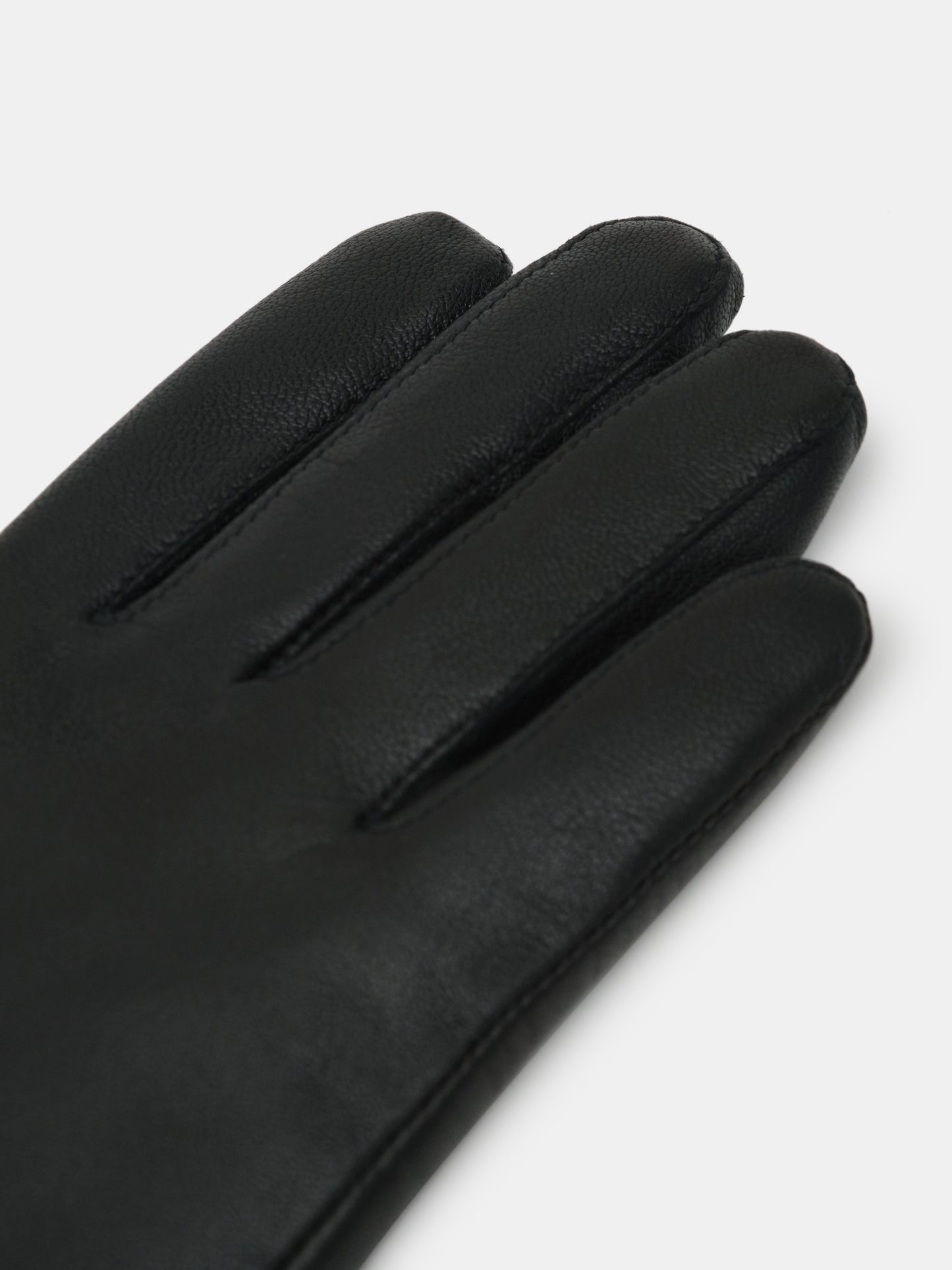 Lambskin Leather Gloves, Black