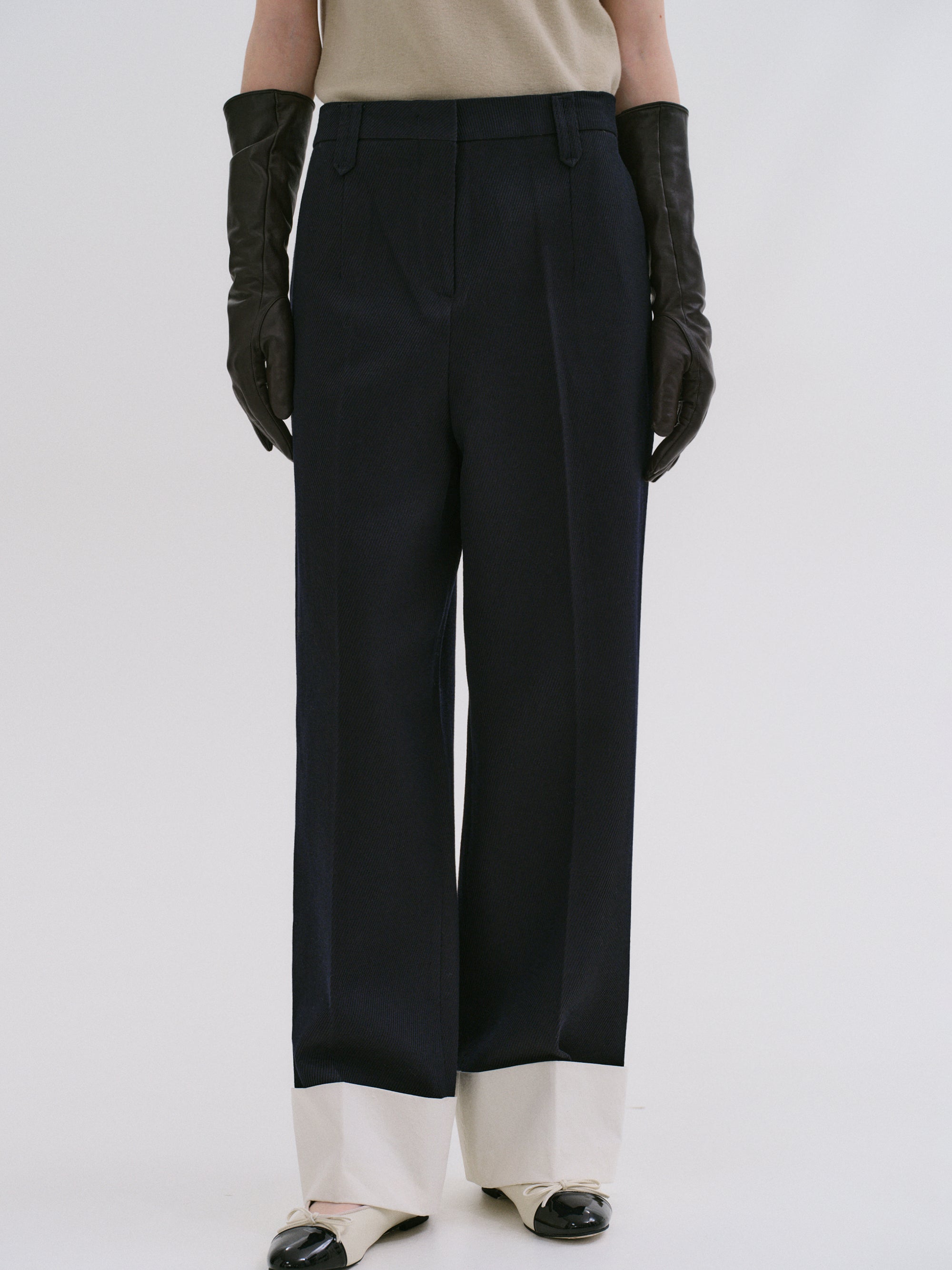 Womens LOEWE black Cotton Turned-Up Trousers | Harrods # {CountryCode}