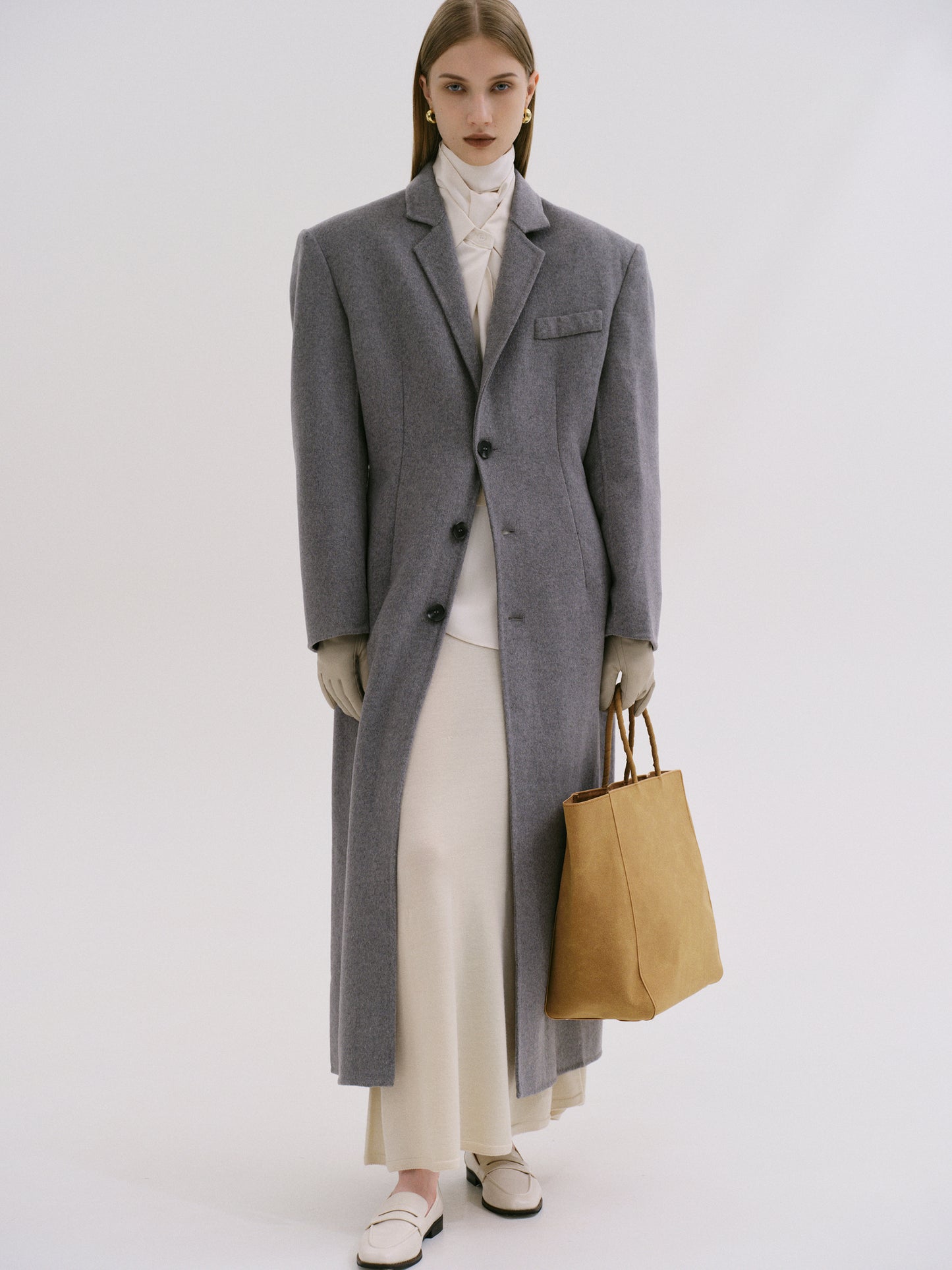 Ludmilla Slim Overcoat, Grey