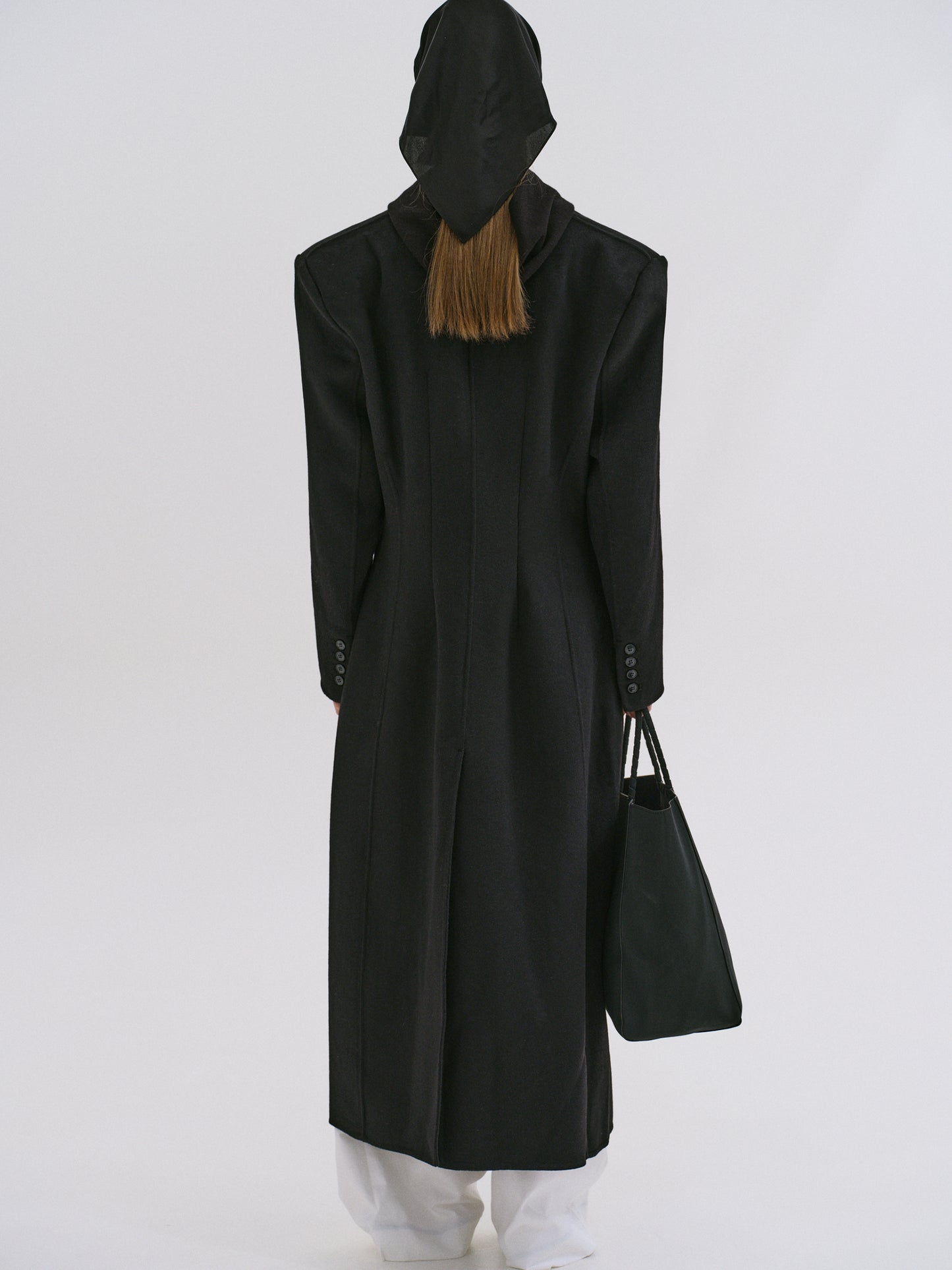 Ludmilla Slim Overcoat, Black