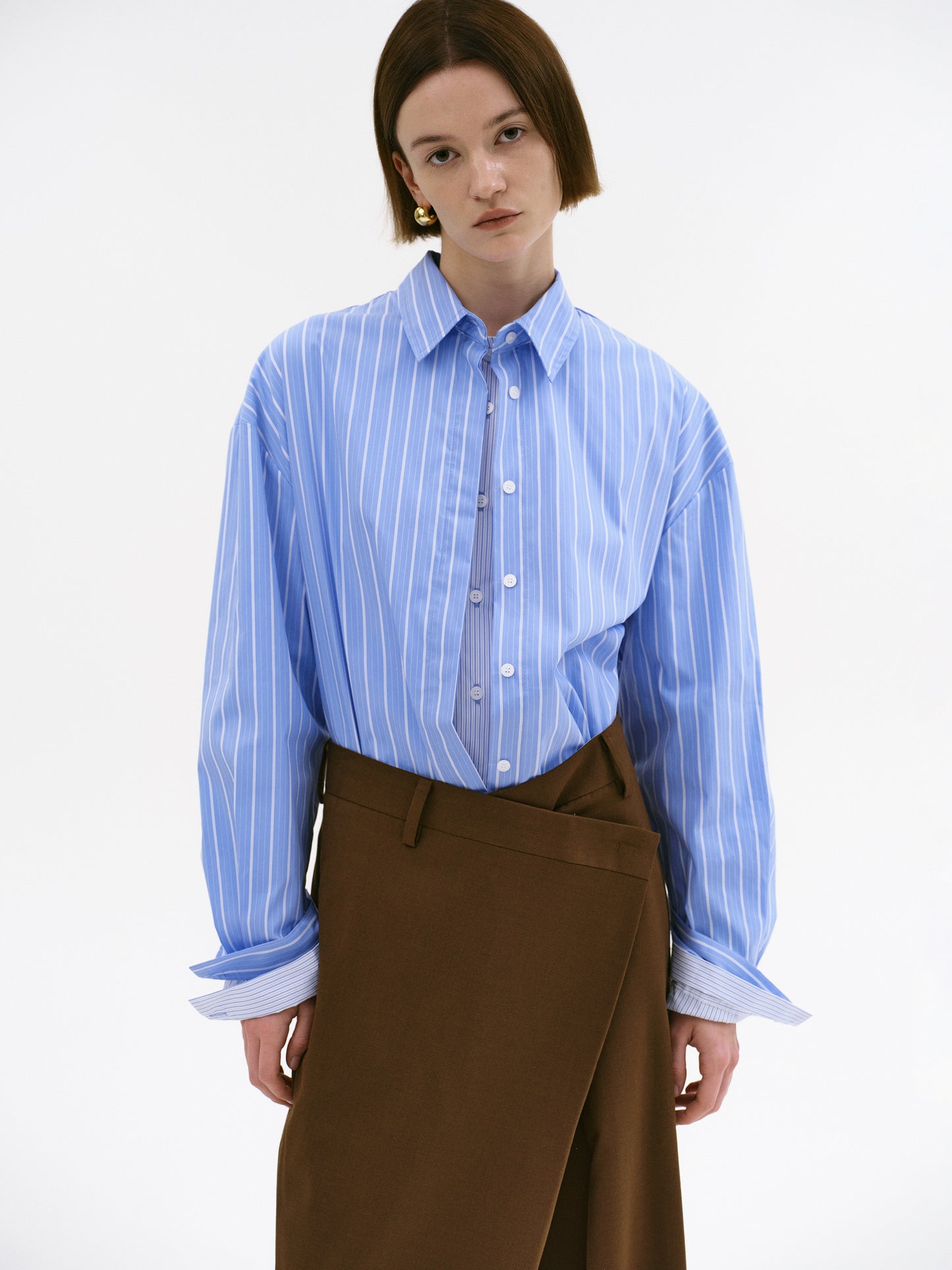 Inei Double Layer Shirt, Oxford Stripe