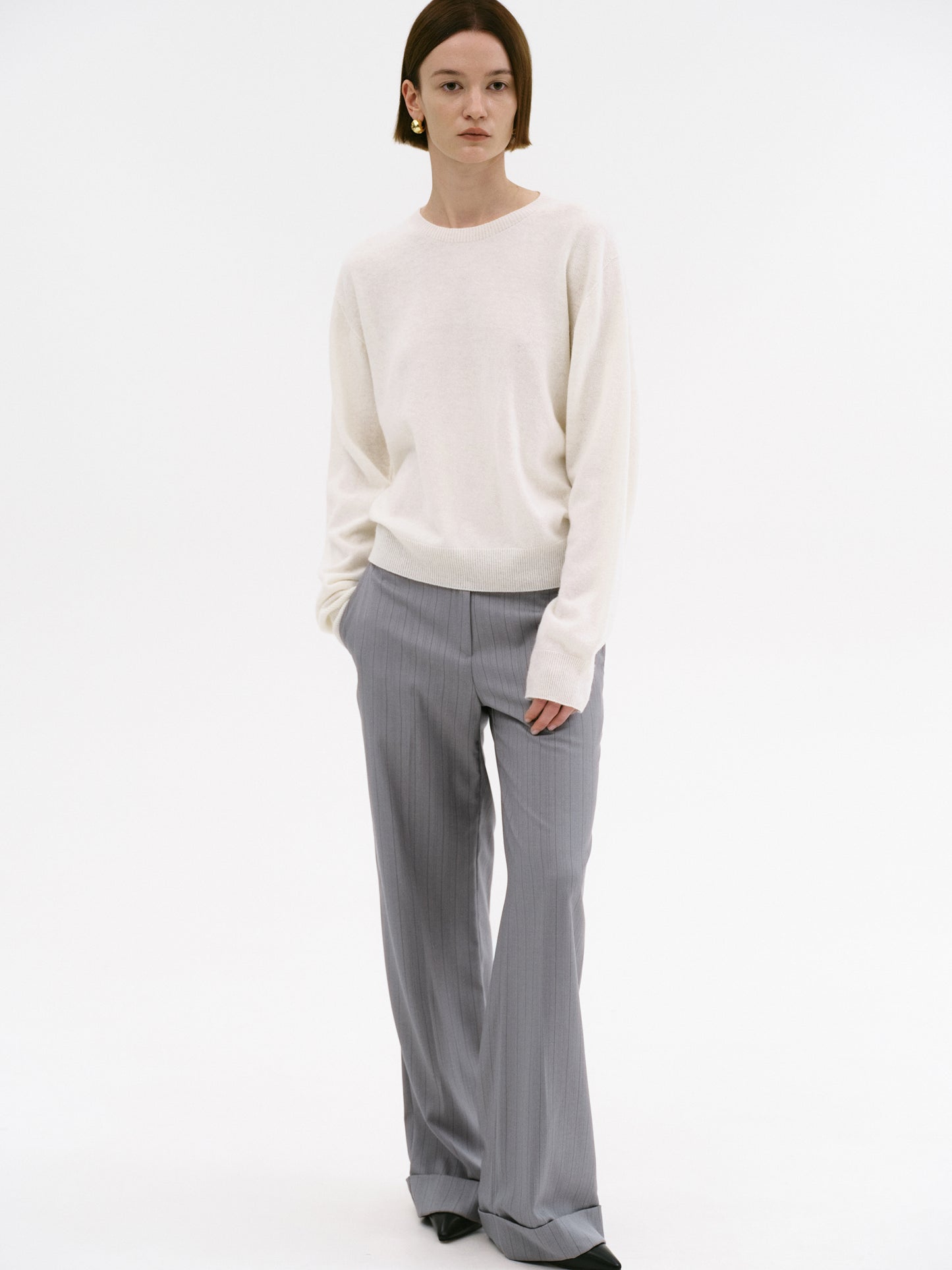 Wool Cashmere Round Knit, Ivory – SourceUnknown