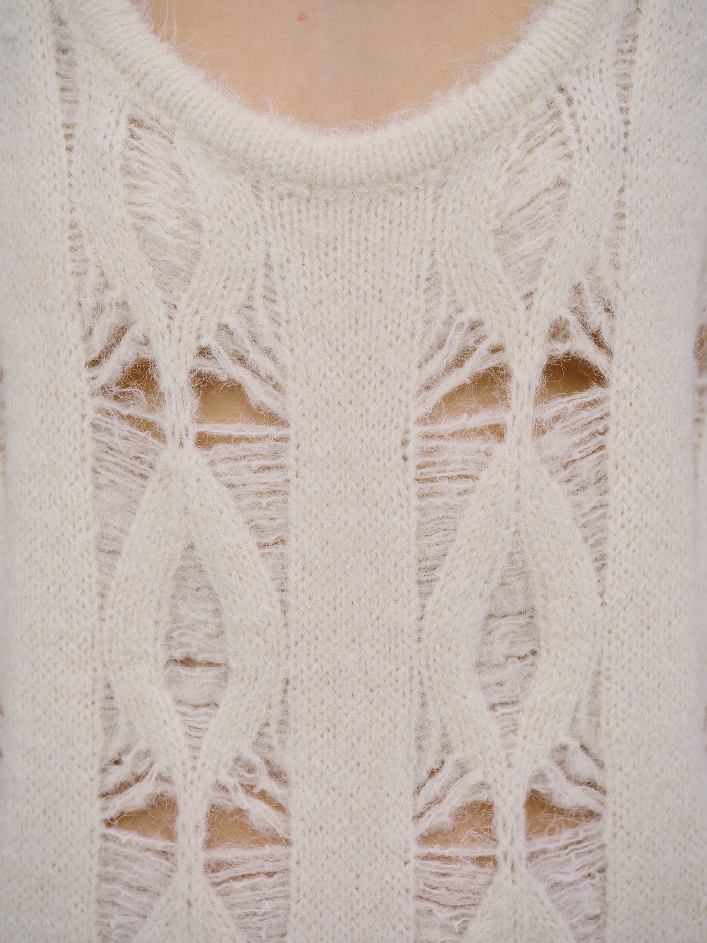Isaline Cable Knitted Dress, Papyrus