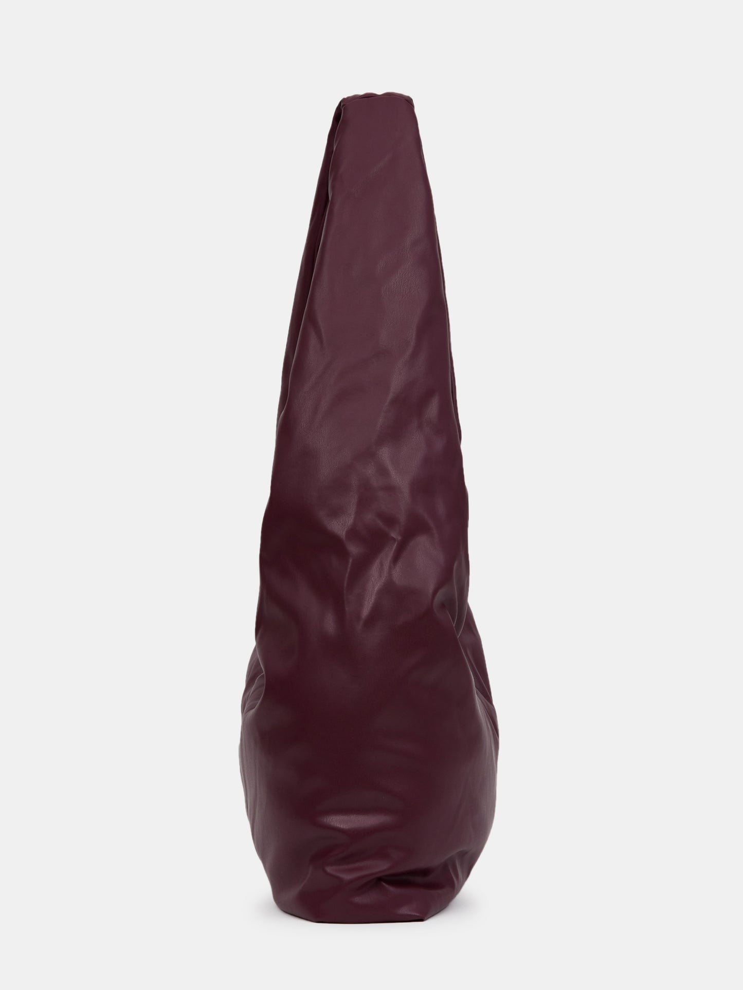 Padded Faux Leather Shoulder Bag, Burgundy