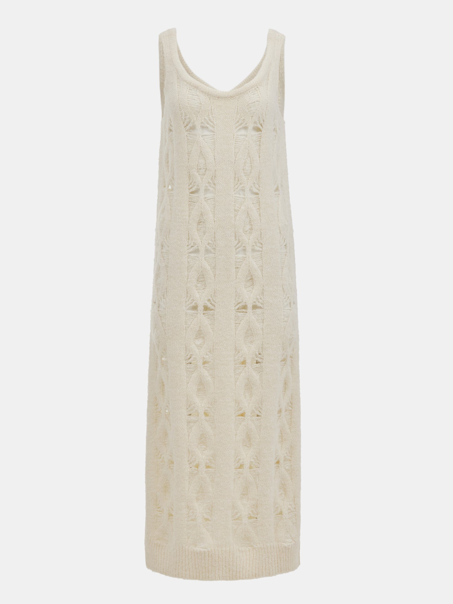 Isaline Cable Knitted Dress, Papyrus
