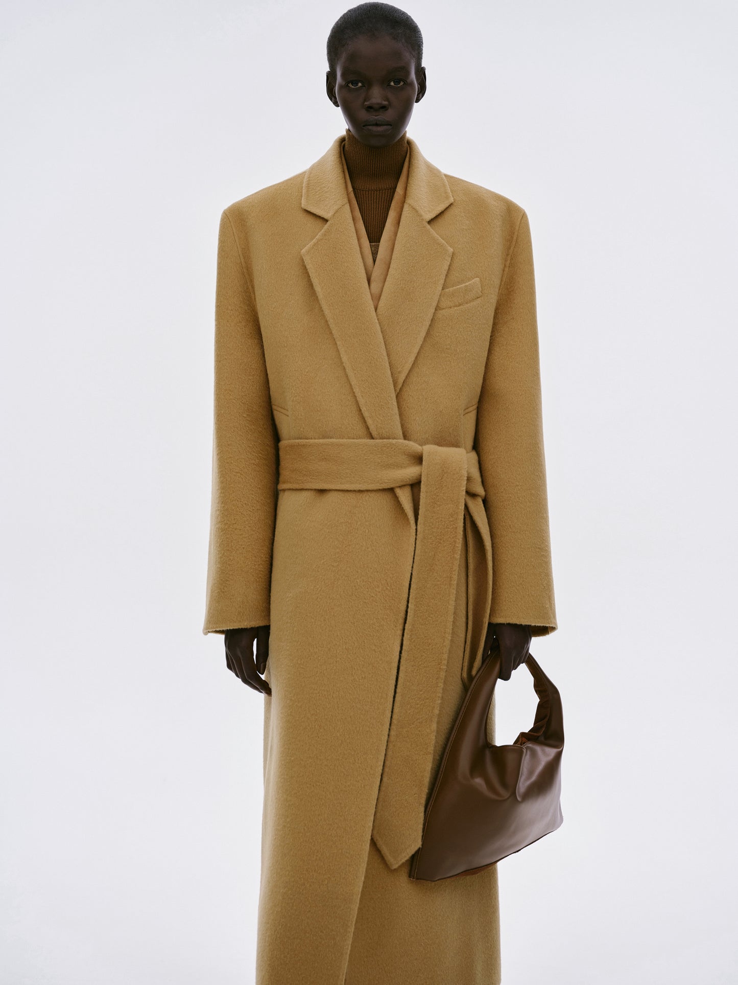 Coneya Oversized Belted Coat, Camel – SourceUnknown