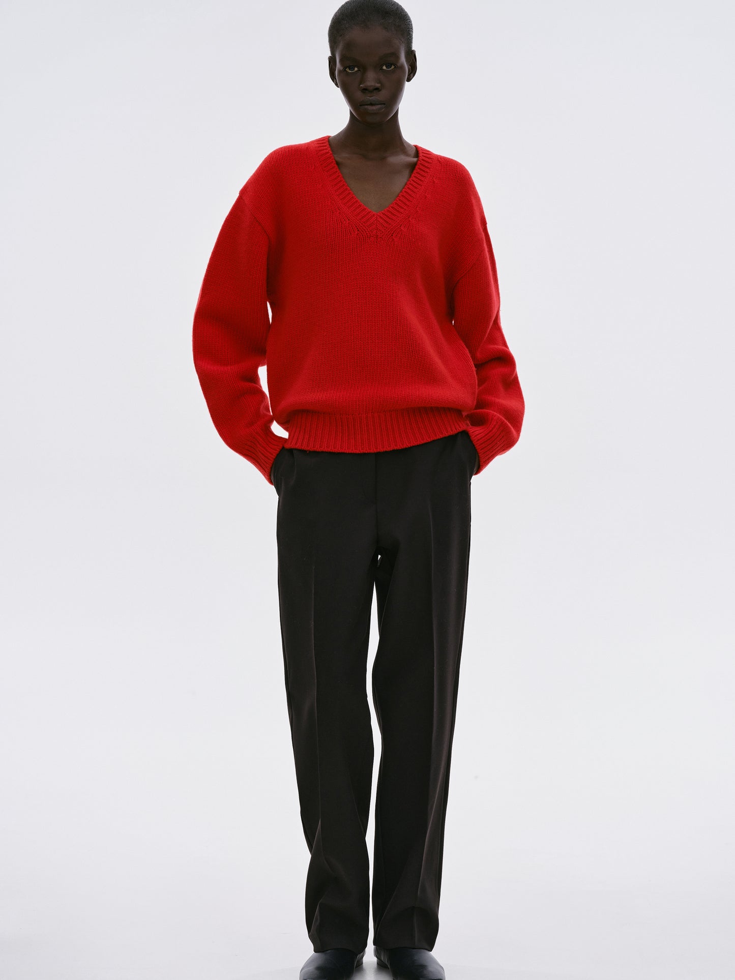 Extra-Fine Wool Jumper, Red