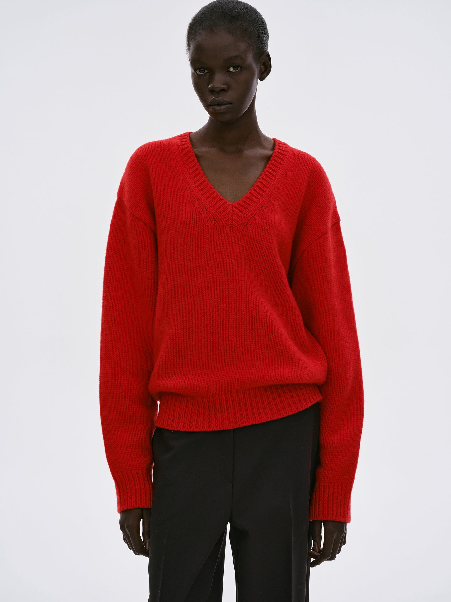 Extra-Fine Wool Jumper, Red