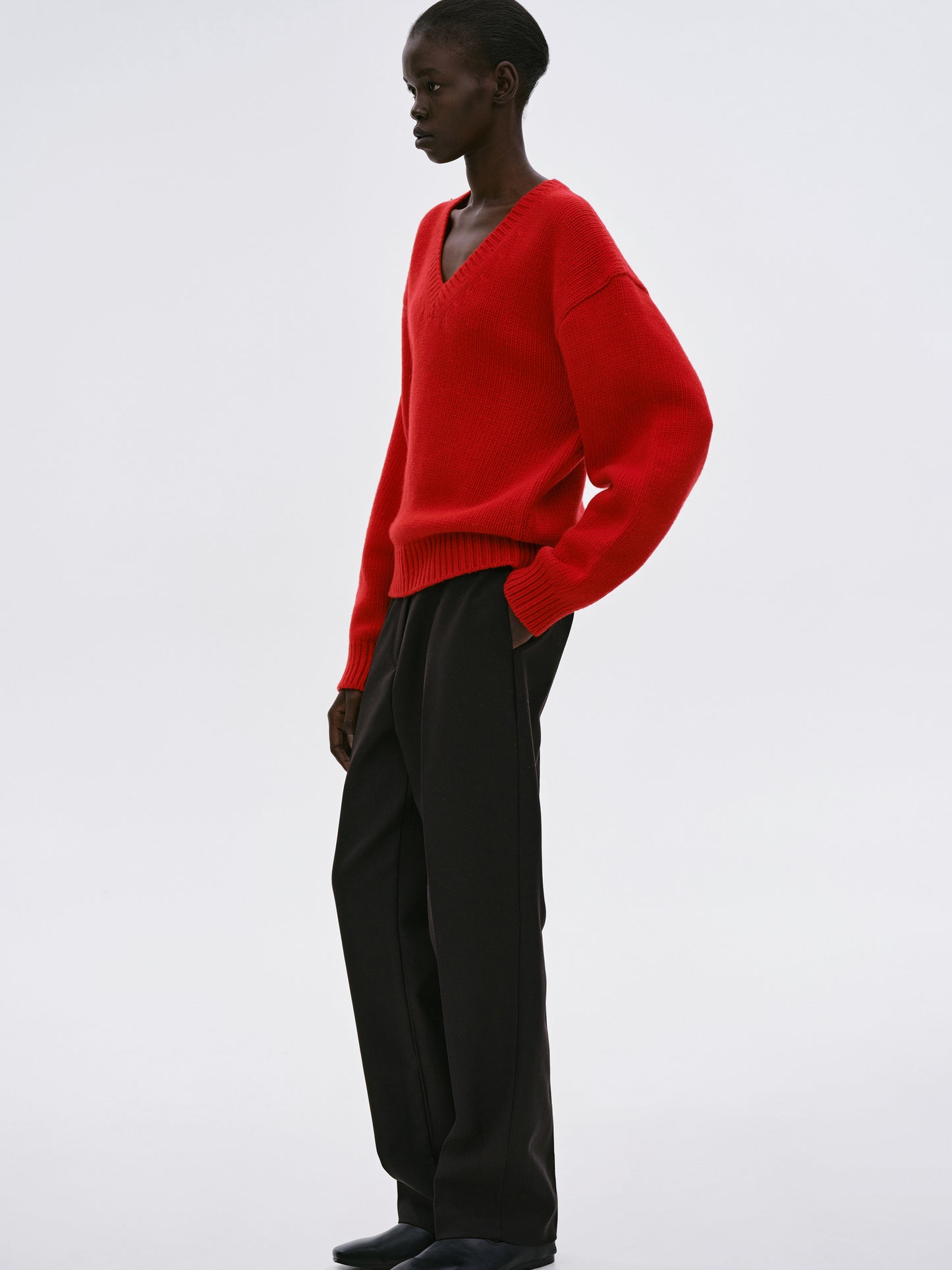 (Pre-order) Extra-Fine Wool Jumper, Red