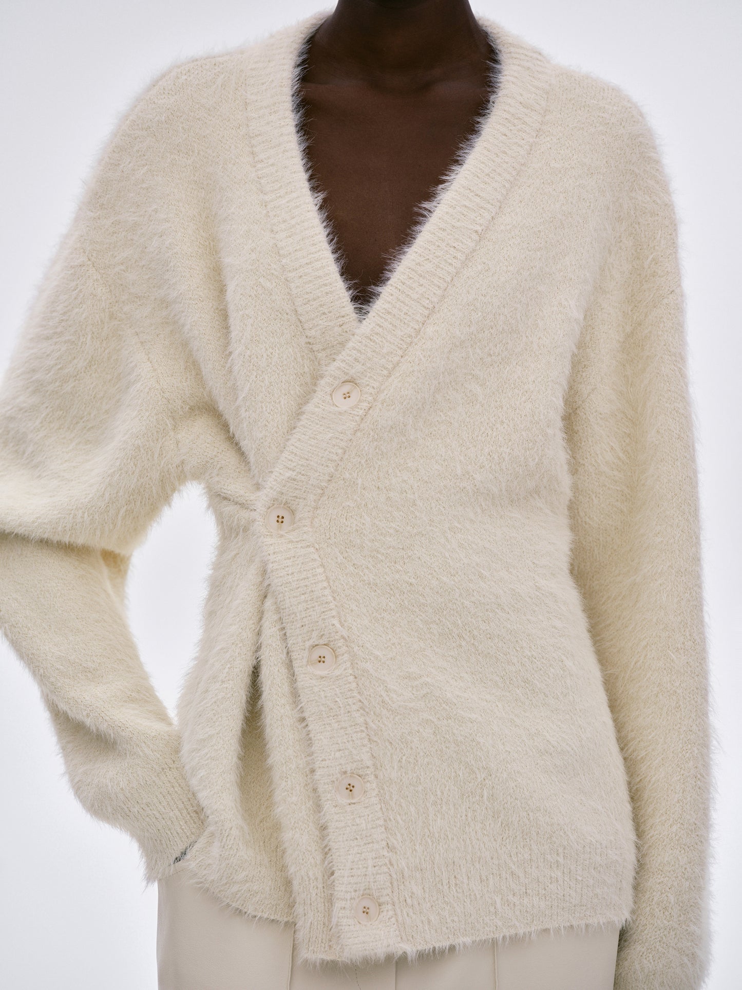 (Pre-order) Shaggy Button Cardigan, Parchment – SourceUnknown
