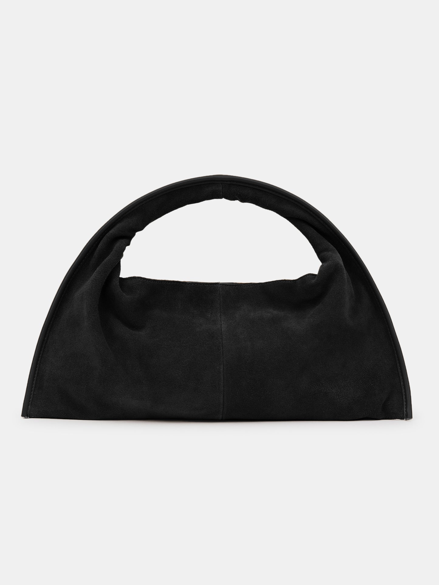 Double-Sided Tote Bag, Black/Black Suede