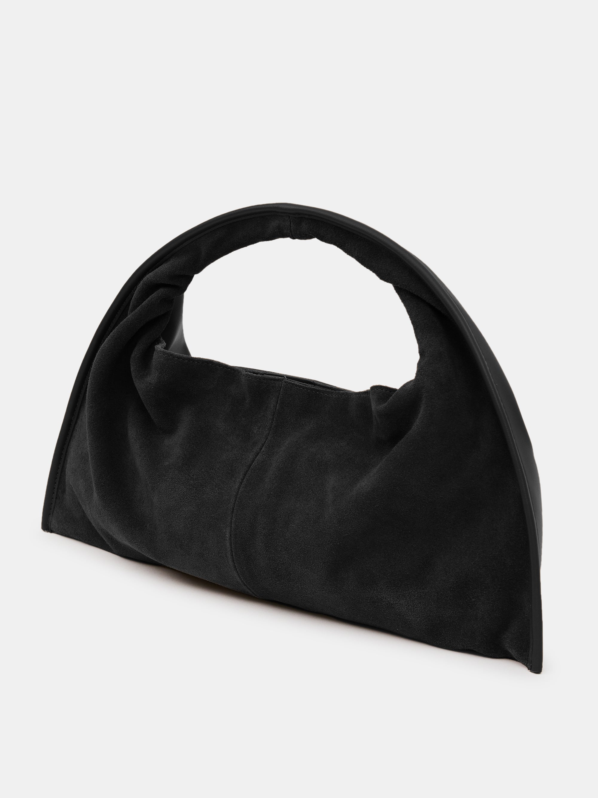 Double-Sided Tote Bag, Black/Black Suede – SourceUnknown