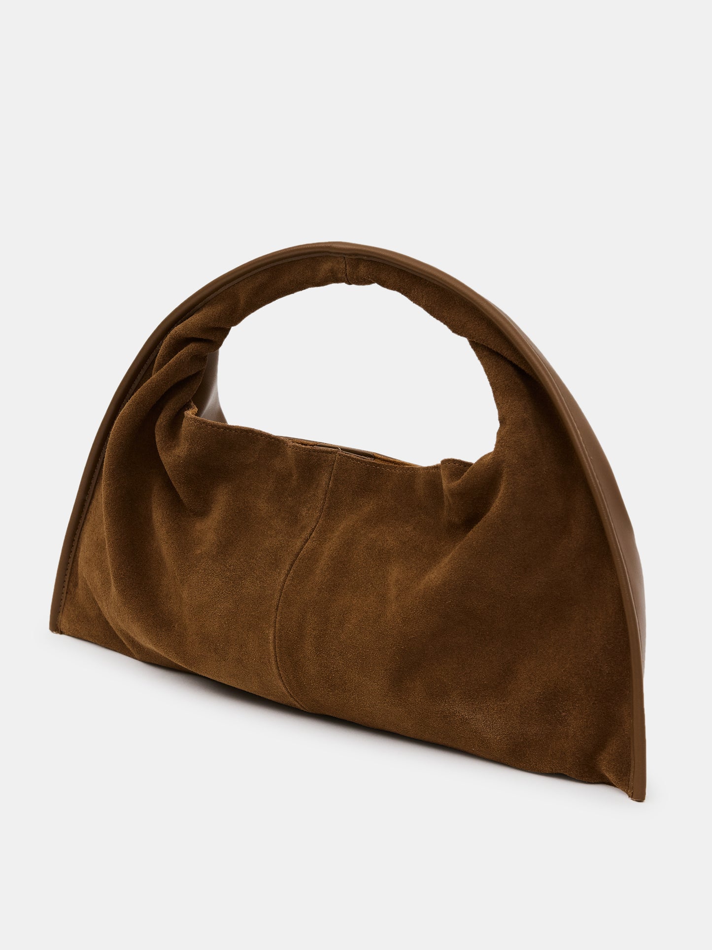 Double-Sided Tote Bag, Saddle/Brown Suede