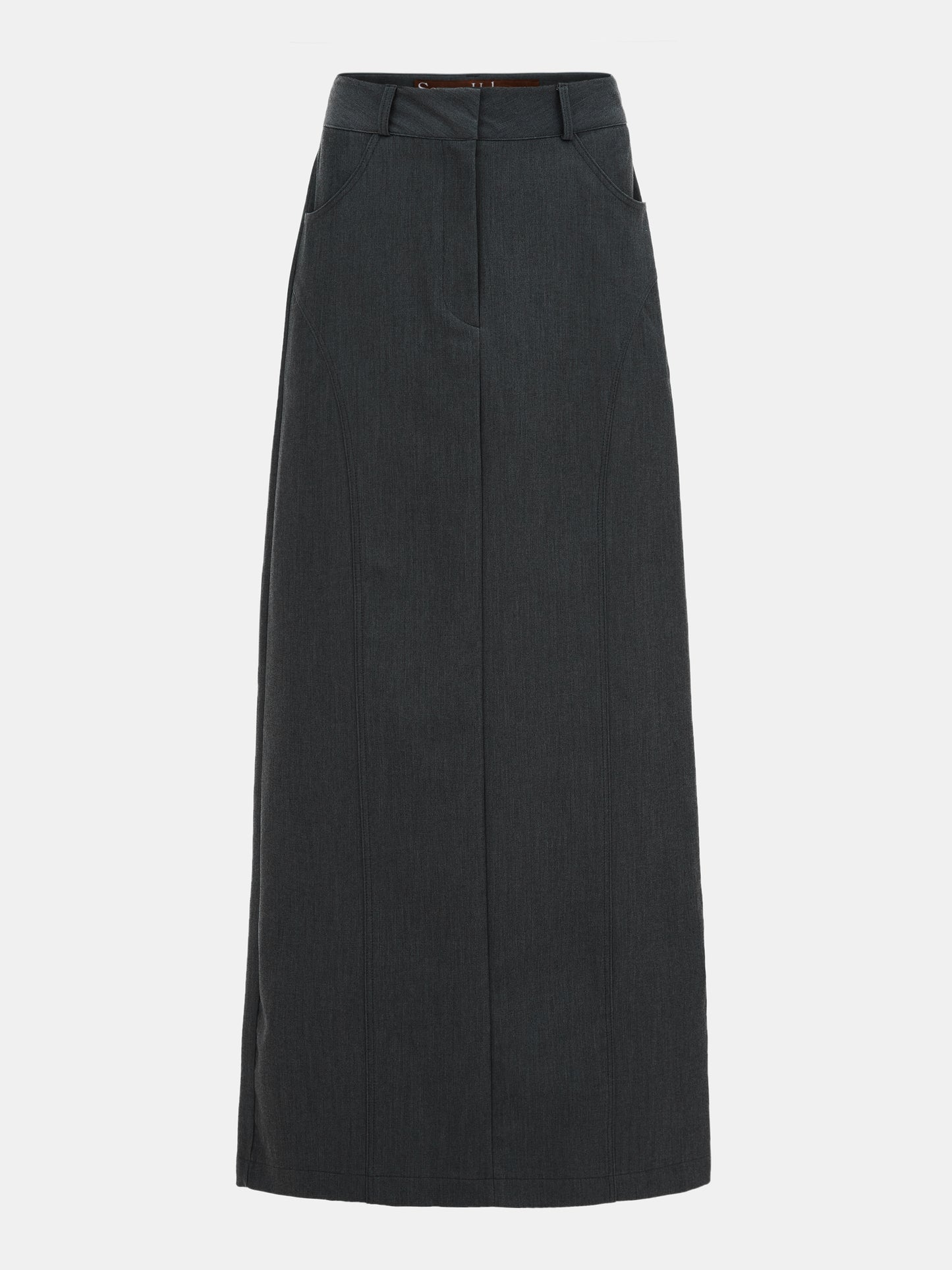 Galliga Long Pencil Skirt, Charcoal
