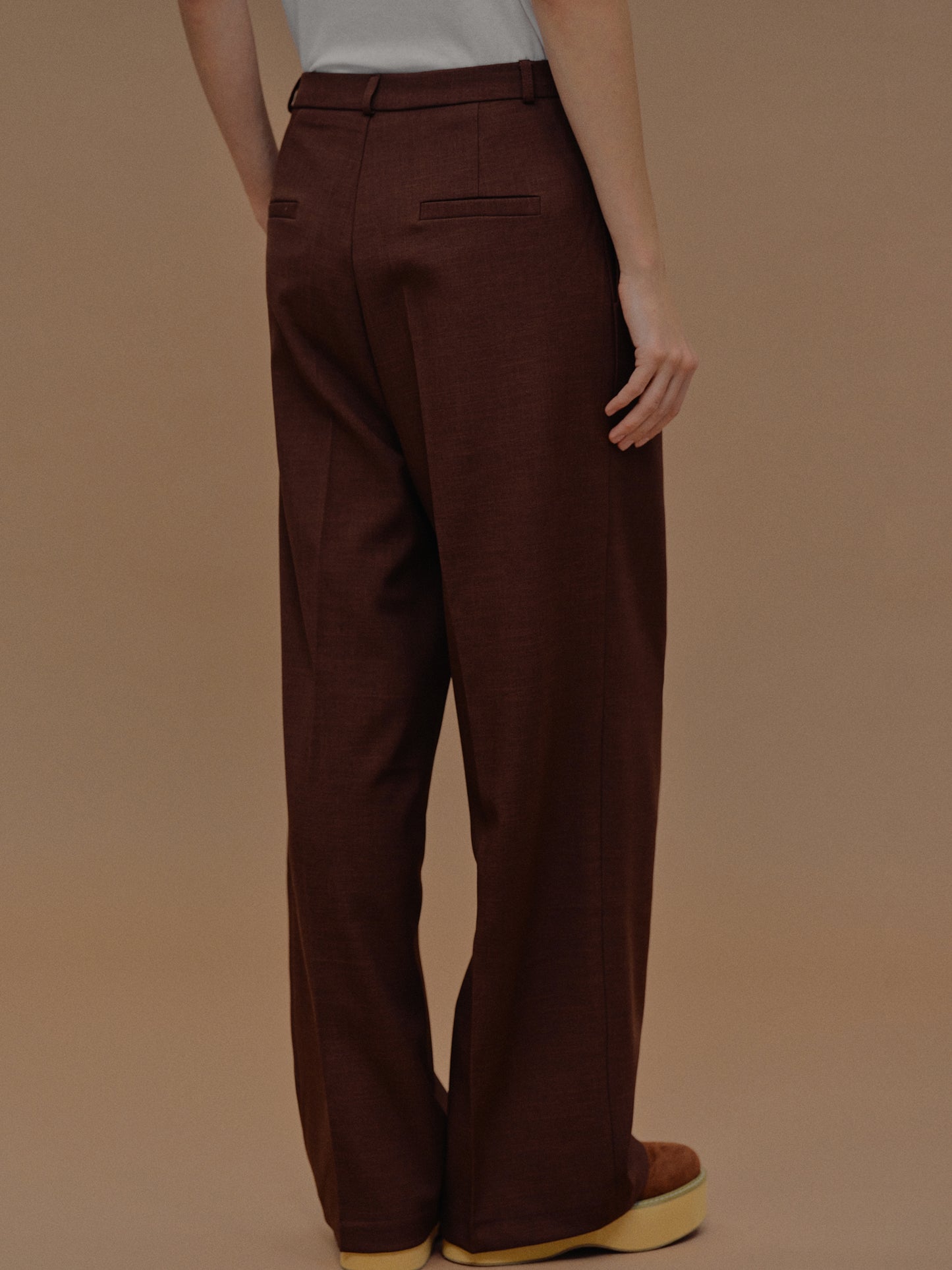 Relaxed Belted Trousers, Umber