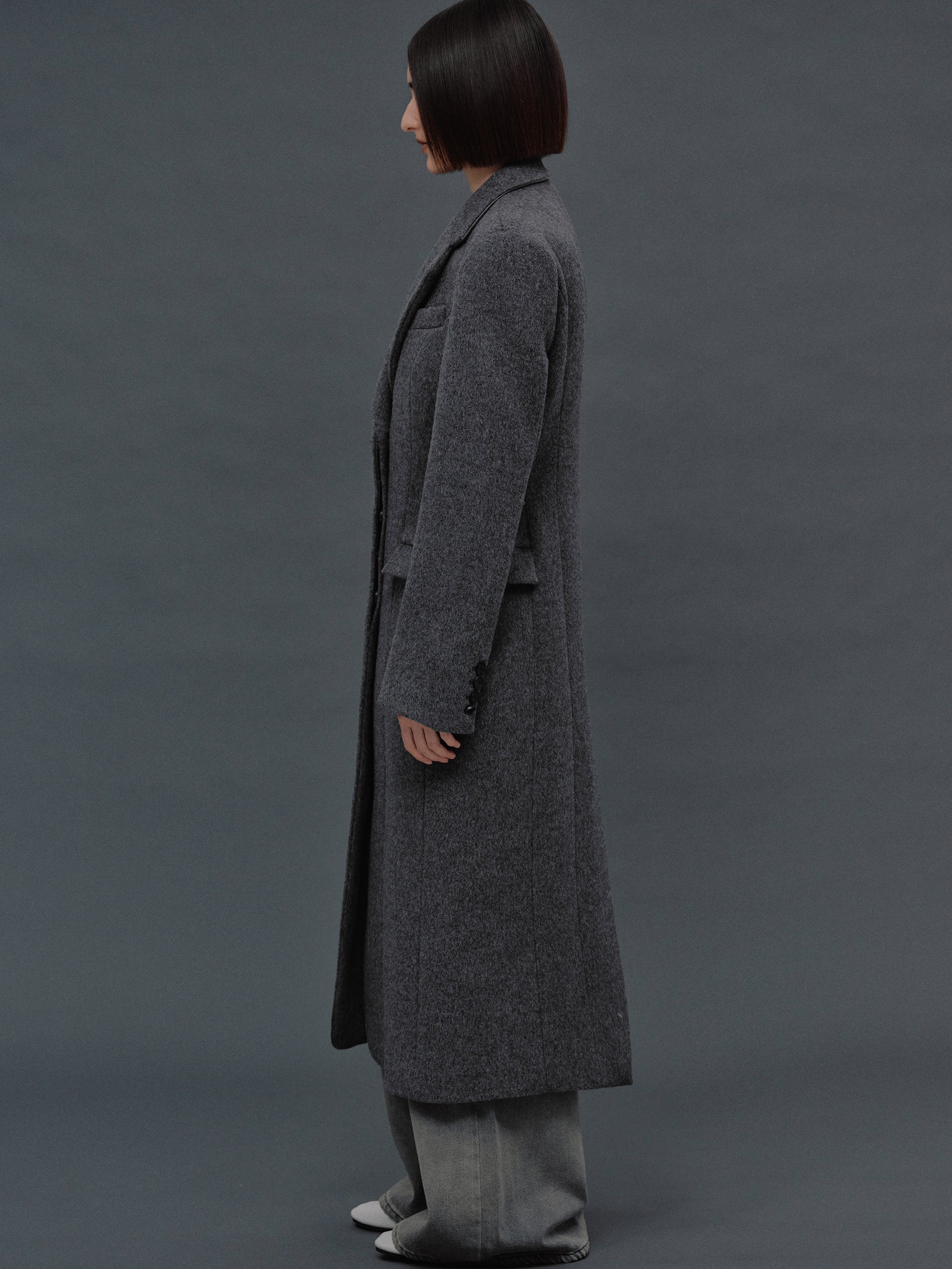 Holin Hourglass Coat, Cobblestone